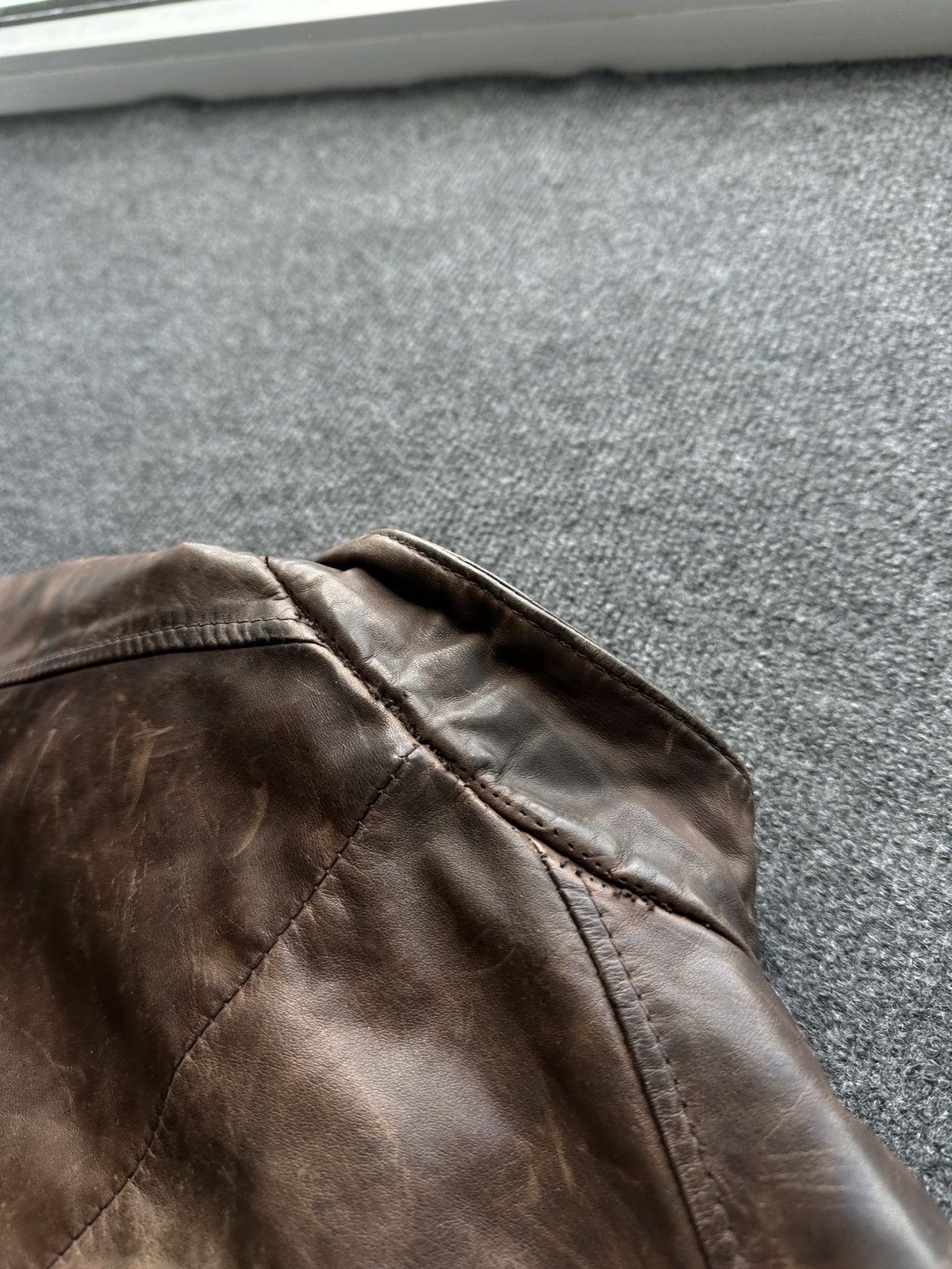 Other 🚨VNTG LEATHER JACKET AVANT GARDE WESTERN BROWN MOTO Size US XS / EU 42 / 0 - 20 Thumbnail