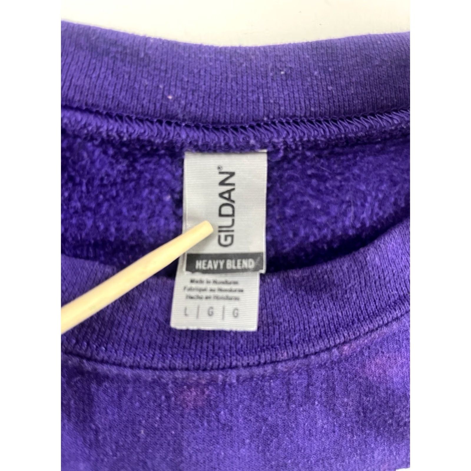Gildan VTG 1992 UW Washington Huskies Football Gildan Pullover Sweatshirt Men L Purple Cotton Hooded Graphic Print 80s Decade Mens Size US L / EU 52-54 / 3 - 5 Thumbnail