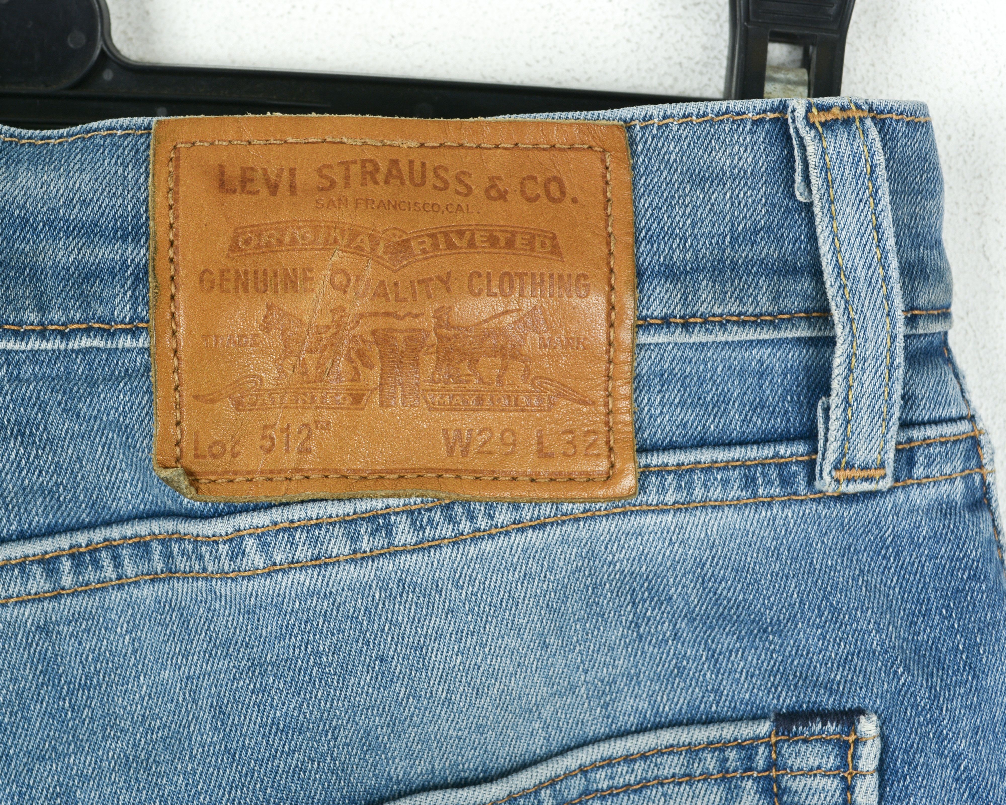 Levi's PREMIUM 512 W29 L32 Slim Tapered Jeans Pants Trousers Denim Size US 29 - 4 Thumbnail