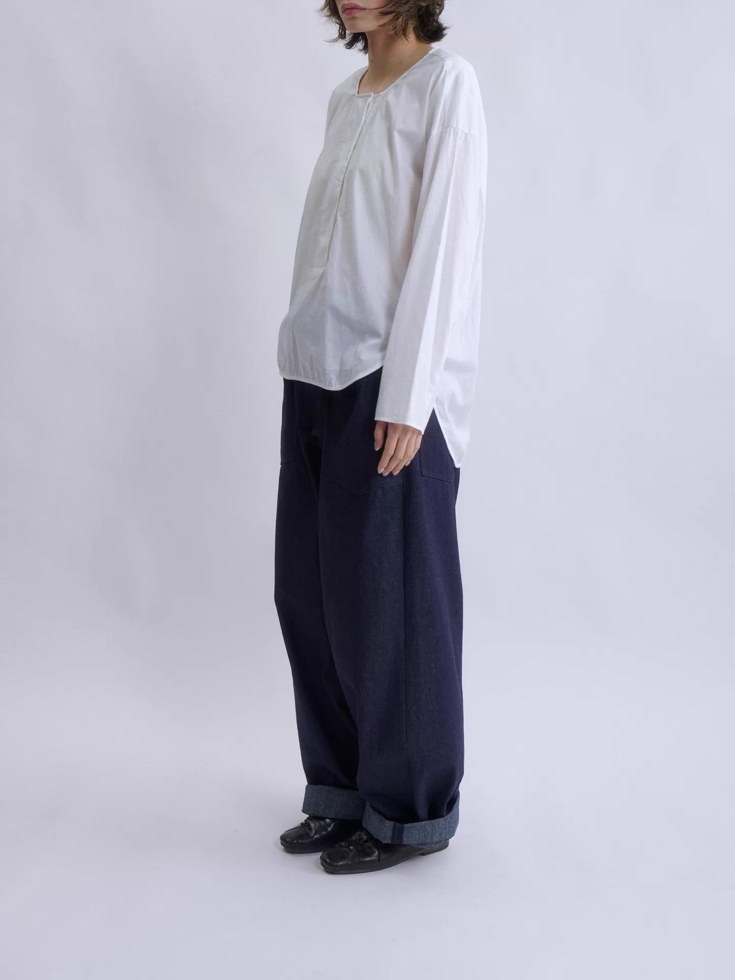Maison Margiela Maison Margiela MM6 2014 Collarless White Shirt Size M / US 6-8 / IT 42-44 - 5 Thumbnail