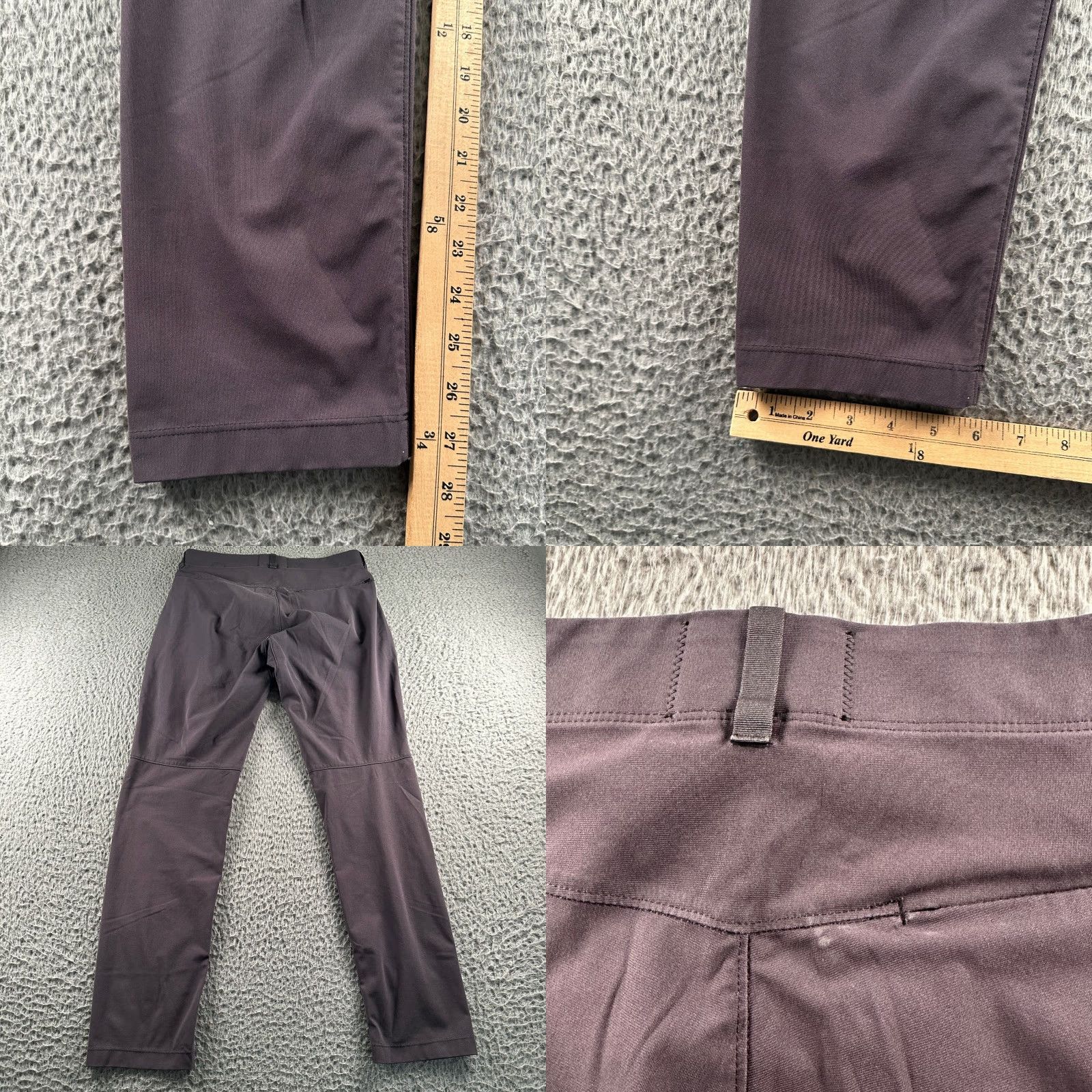 Reigning Champ Reigning Champ Pants Mens 28 Slim Stretch Tapered Chino Purple Casual Full Front Flat Front Branded Button Size US 28 / EU 44 - 8 Thumbnail