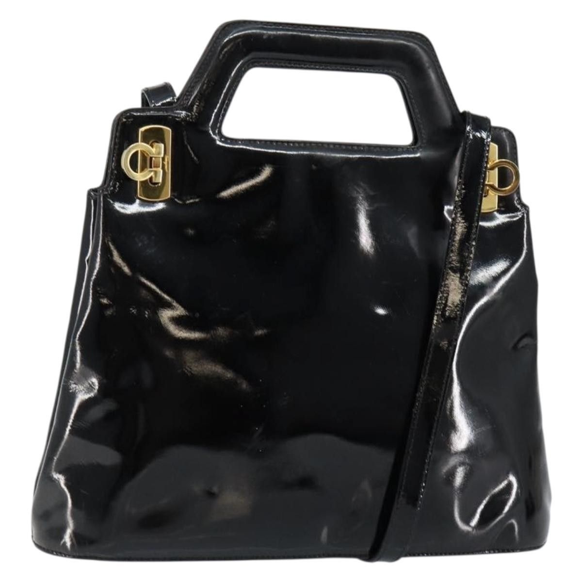 Salvatore Ferragamo Salvatore Ferragamo Wanda Patent Leather Size ONE SIZE - 1 Thumbnail