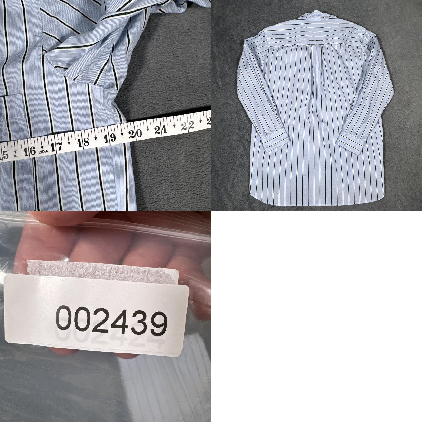 Frank & Eileen Frank & Eileen Shirt Womens XS Blue Striped Joedy Tunic Button Up Cotton Top Size XS / US 0-2 / IT 36-38 - 9 Thumbnail