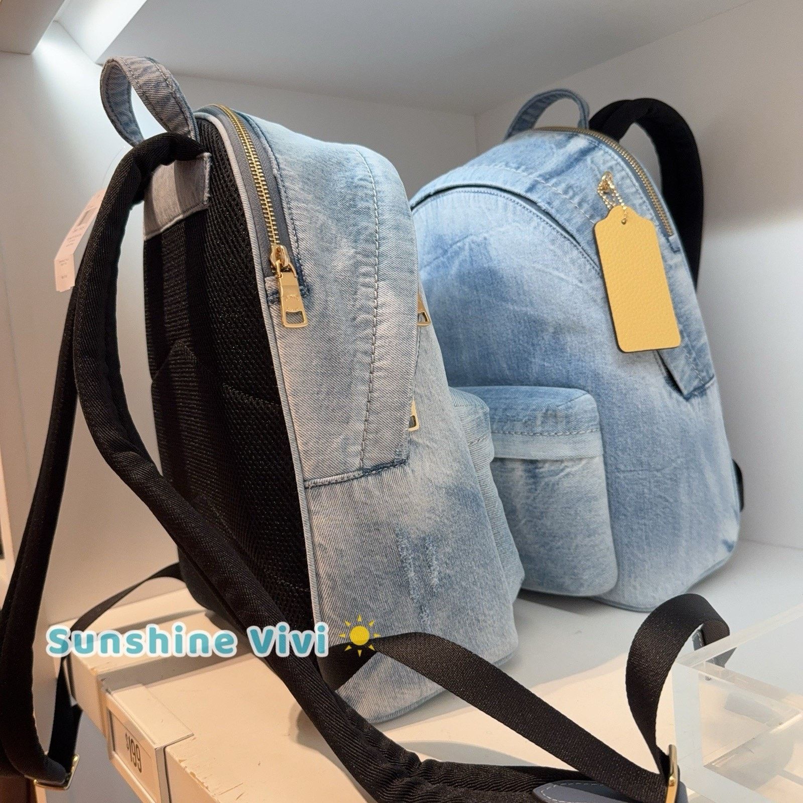 Coach NWT Coach Taylor Small Backpack Loved Denim cef27 Indigo Size ONE SIZE - 6 Thumbnail