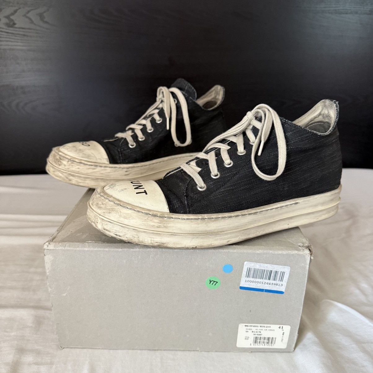 Rick Owens Rick Owens DRKSHDW Ramones So Cunt Low Top Shoes Size US 8 / EU 41 - 2 Thumbnail