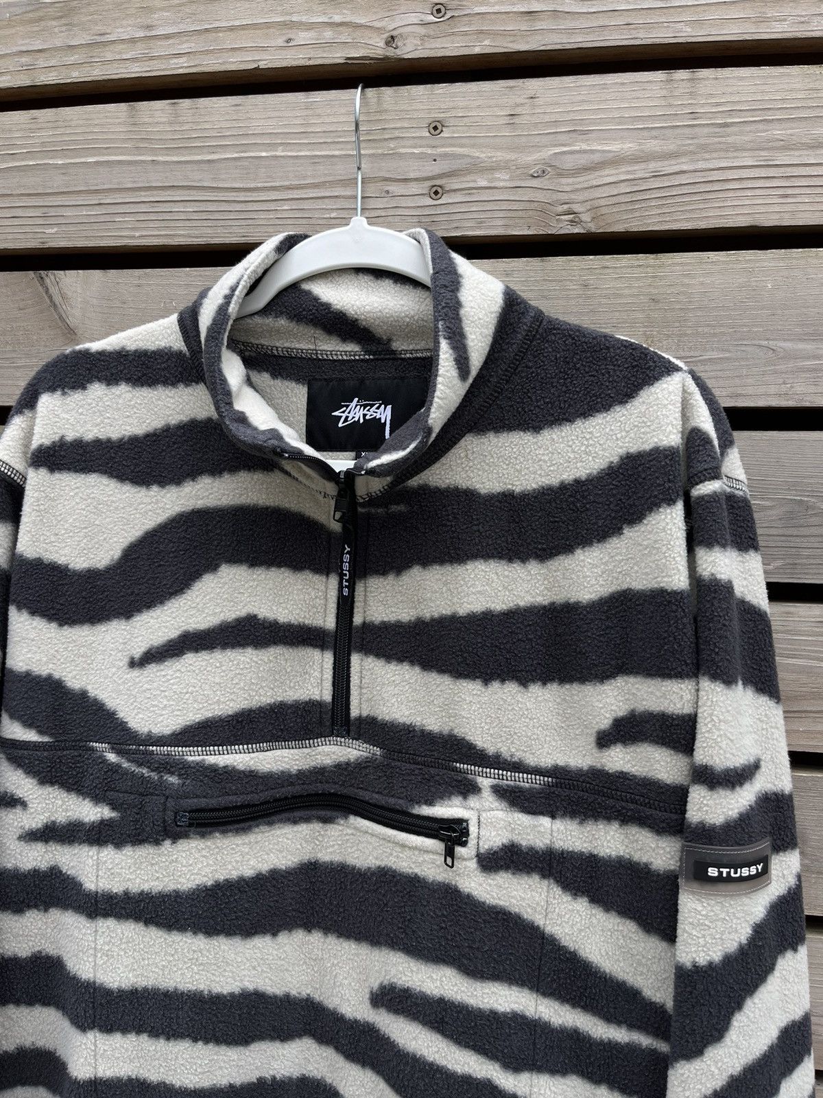 Stussy Stussy Zebra Fleece Jacket Half Zip Pullover Y2K Size US XL / EU 56 / 4 - 2 Thumbnail