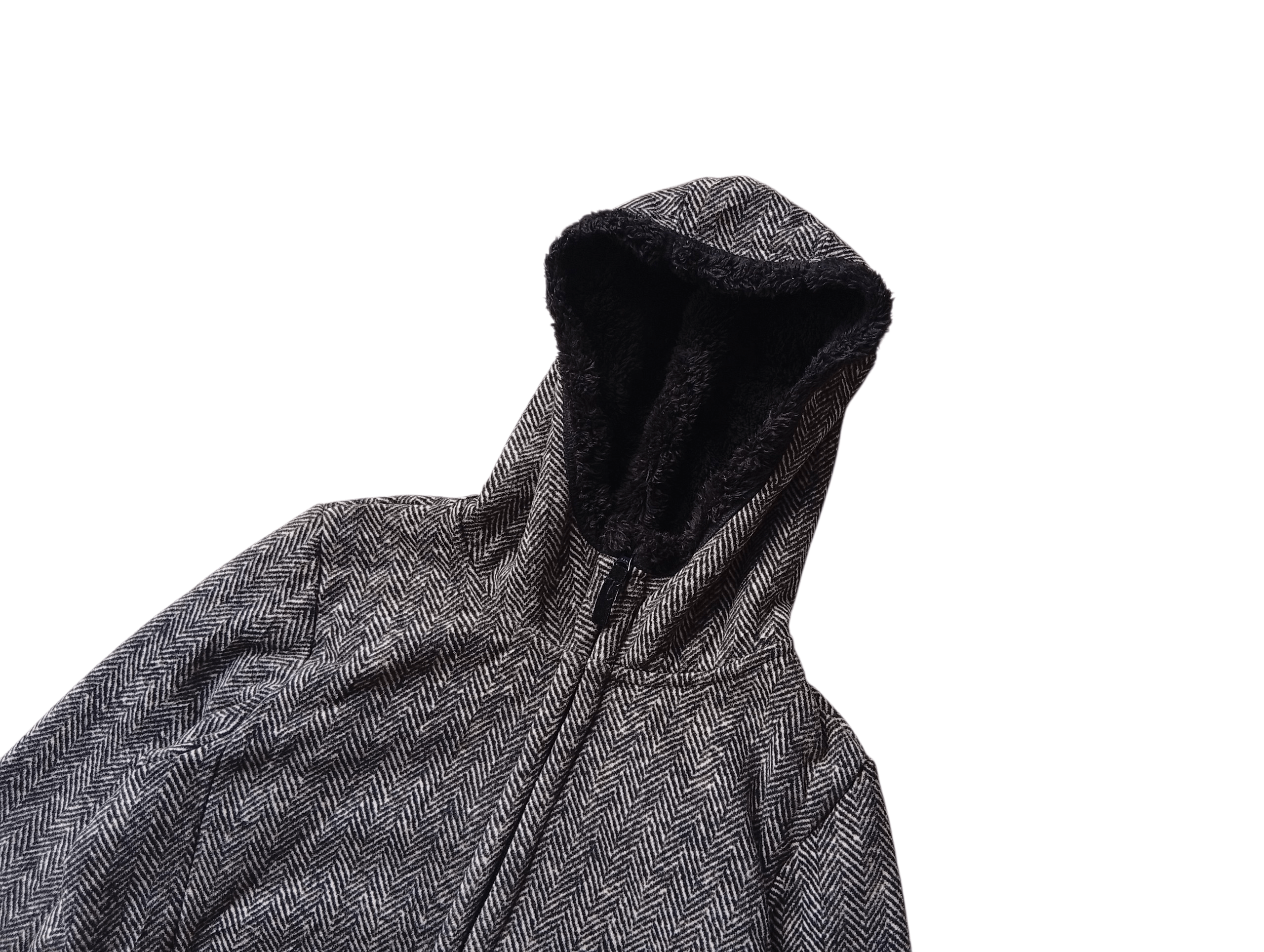 Uniqlo Fishbone fleece fluffy yarn coat jacket Size XL / US 12-14 / IT 48-50 - 2 Thumbnail