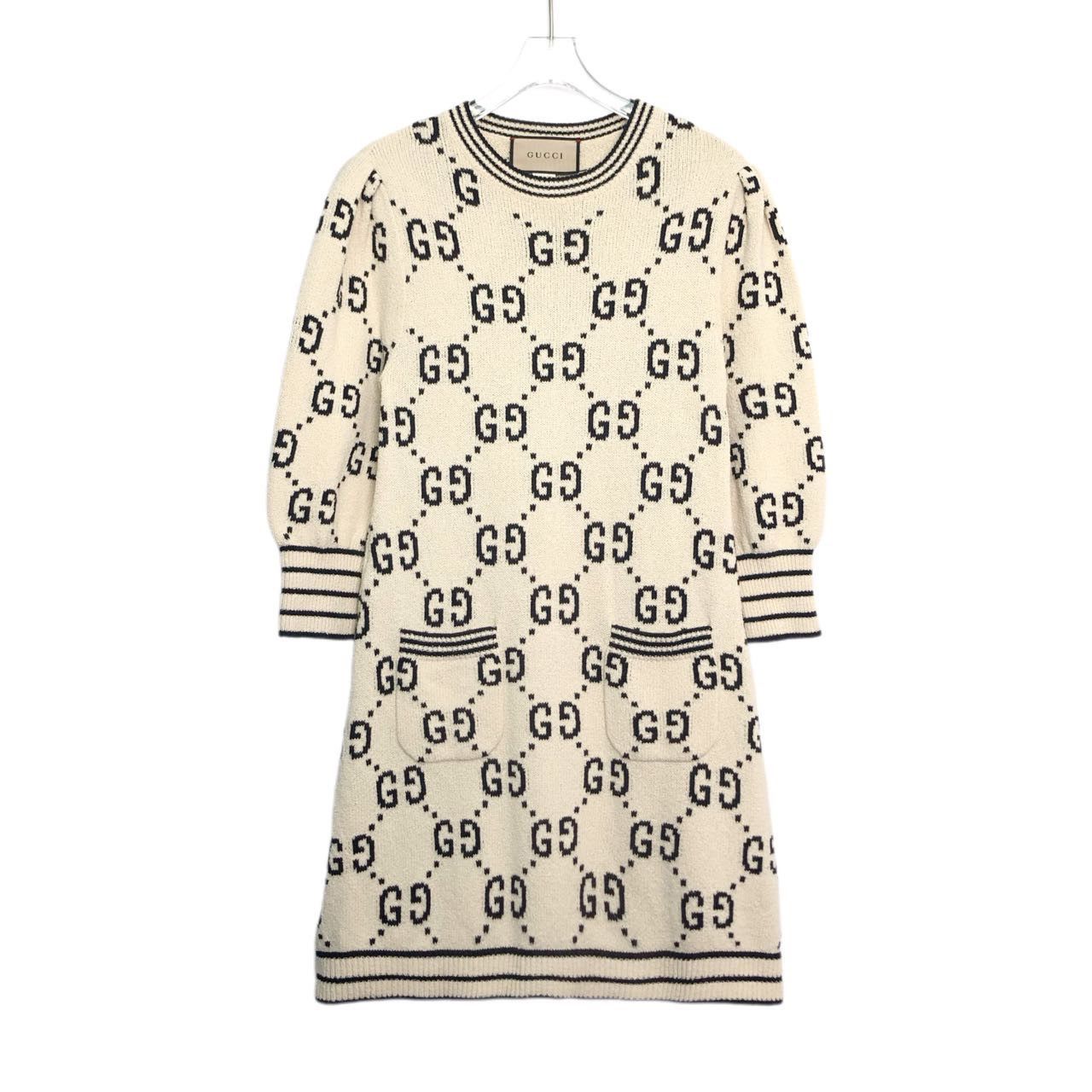 Gucci Gucci Double G Jacquard Long Sleeve Dress K26WX Size XS / US 0-2 / IT 36-38 - 1 Thumbnail