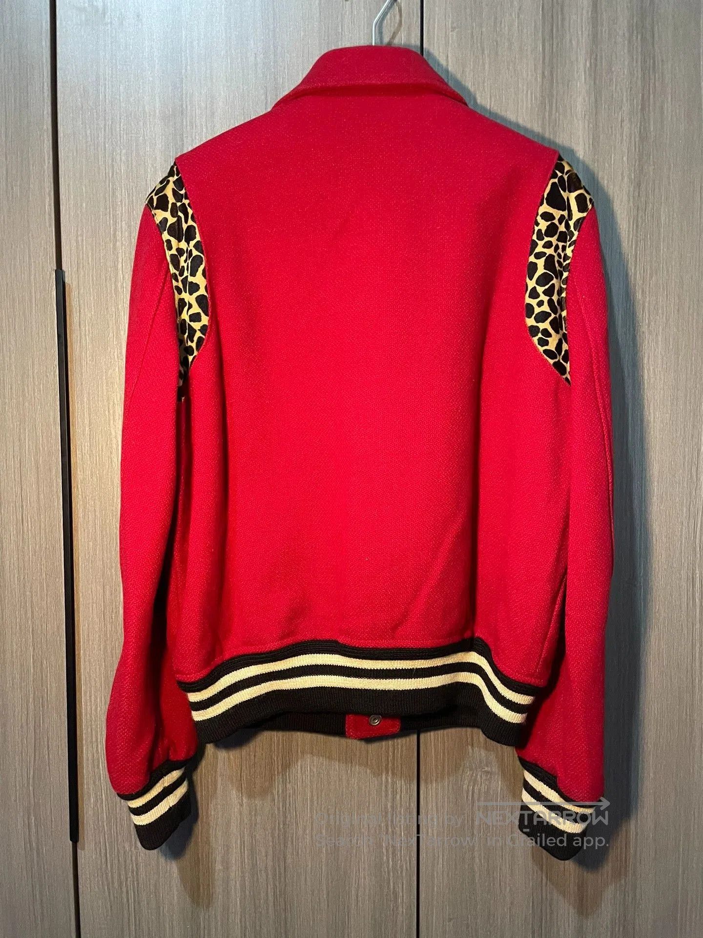 Saint Laurent Paris Saint Laurent Red Leopard Print Baseball Jacket. Size US S / EU 44-46 / 1 - 2 Thumbnail