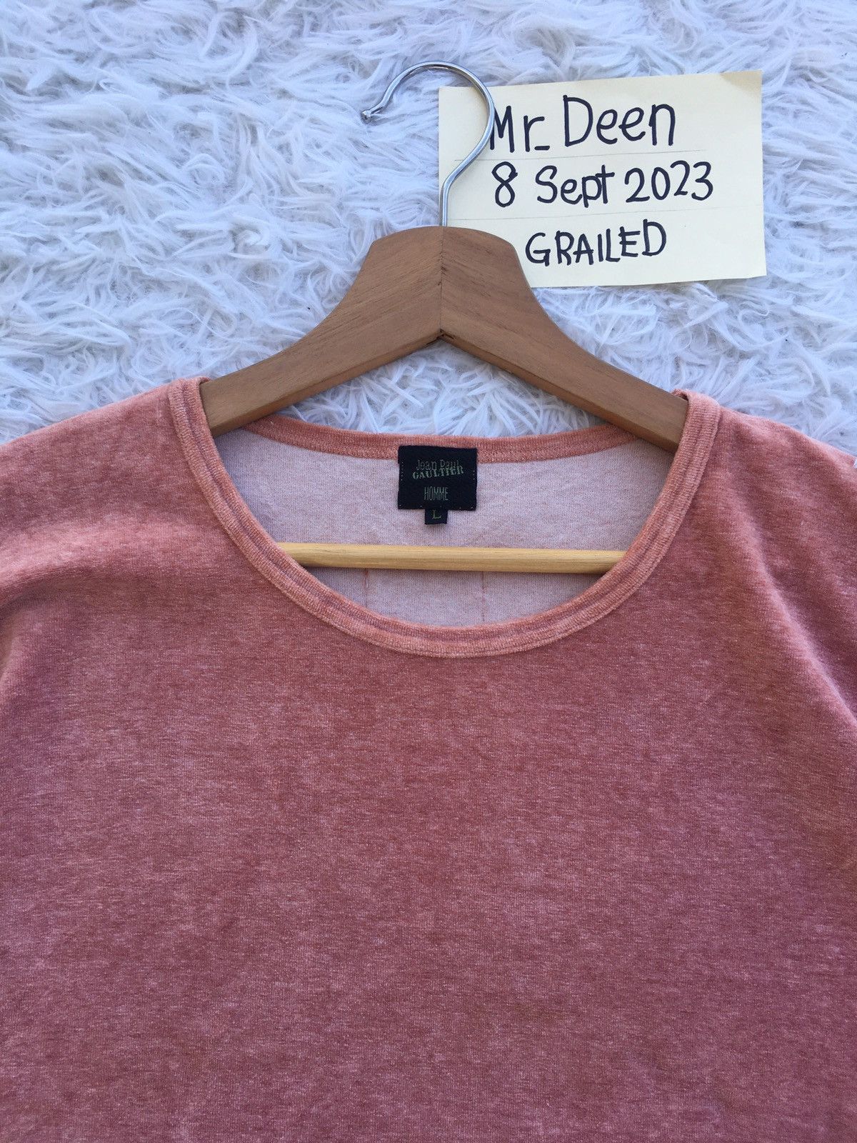 Jean Paul Gaultier Rare Vintage Jean Paul Gaultier Homme Velvet Tshirt Size US M / EU 48-50 / 2 - 6 Thumbnail