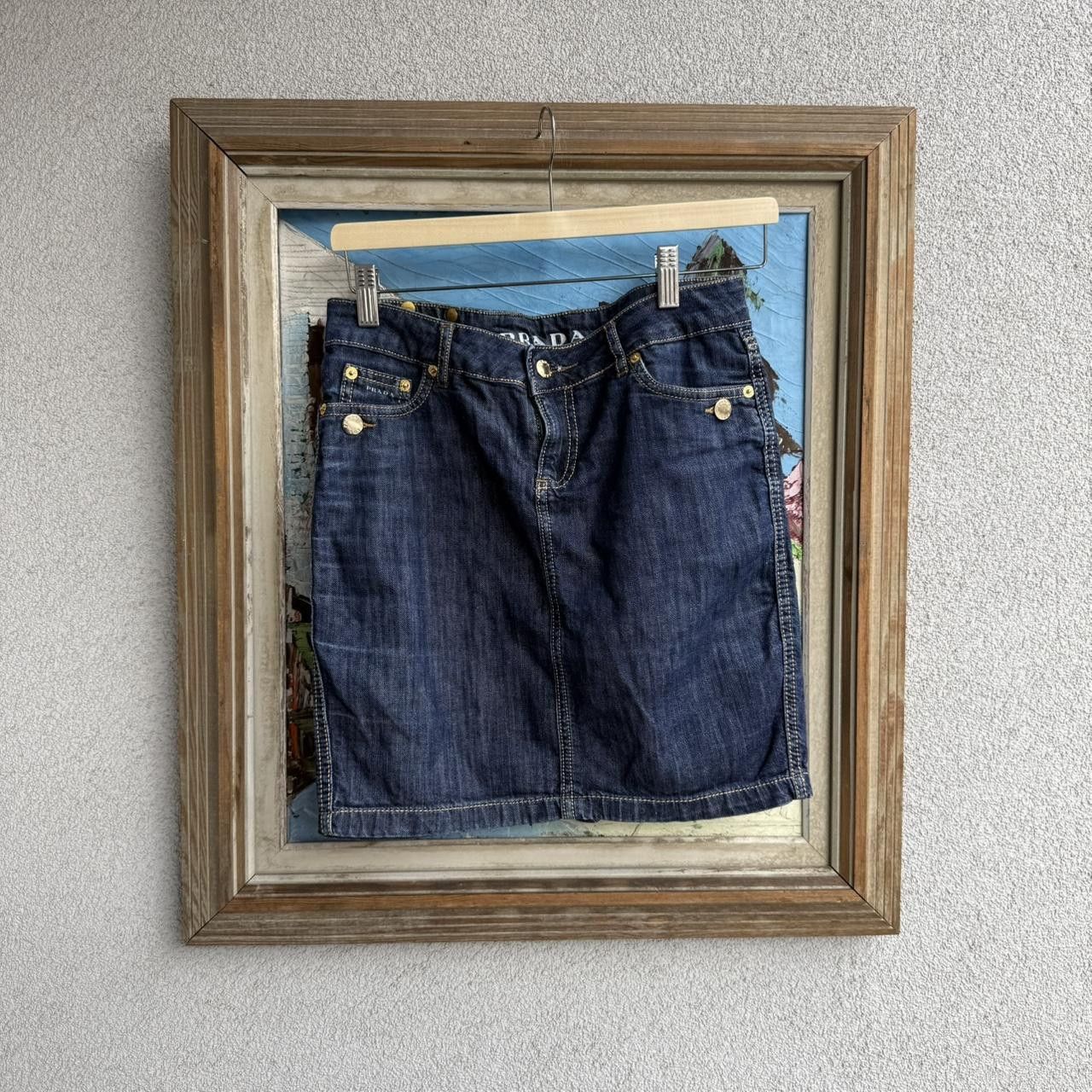 Prada Prada Mini Jeans Skirt y2k Size 27" / US 4 / IT 40 - 1 Thumbnail