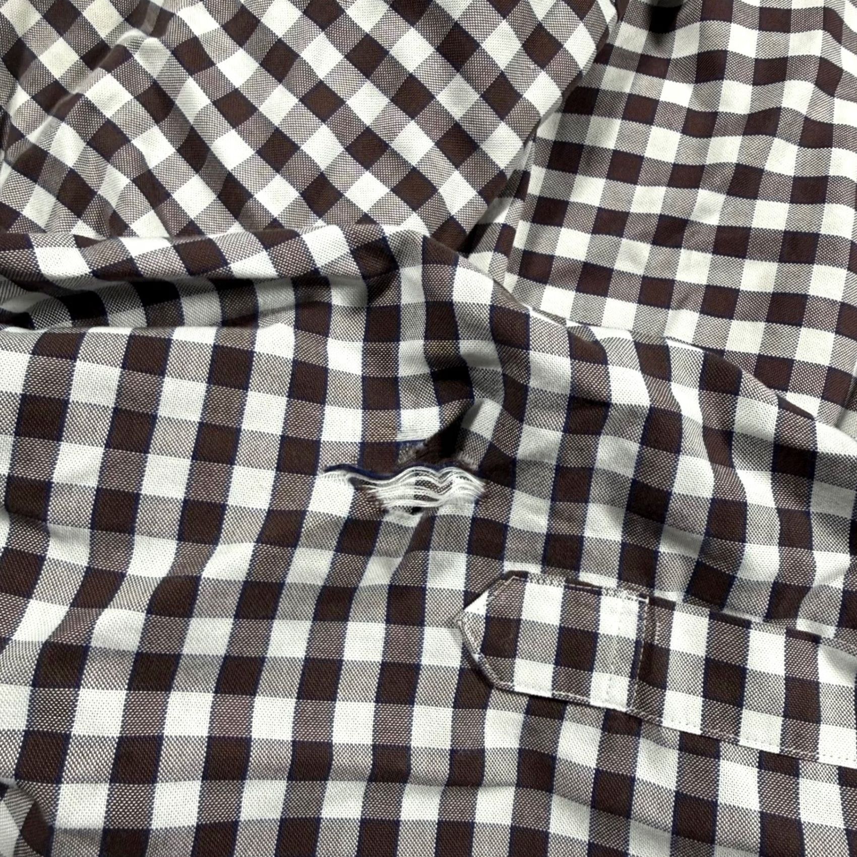 Brooks Brothers Brooks Brothers Brown Gingham Check Supima Cotton Chest Logo Button Shirt Size M Mens Size US M / EU 48-50 / 2 - 4 Thumbnail