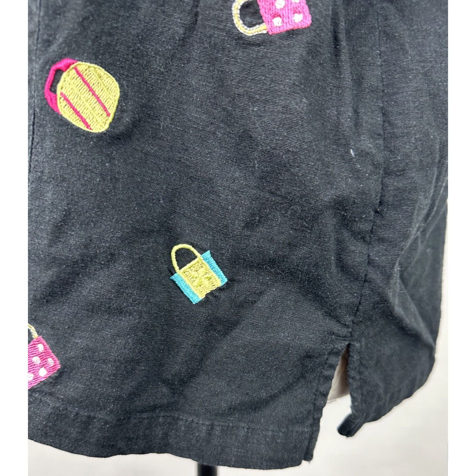 Quacker Factory Quacker Factory Embroidered Jacket XL Full Zip Novelty Y2K Cyber Shopping Bags Size XL / US 12-14 / IT 48-50 - 6 Thumbnail