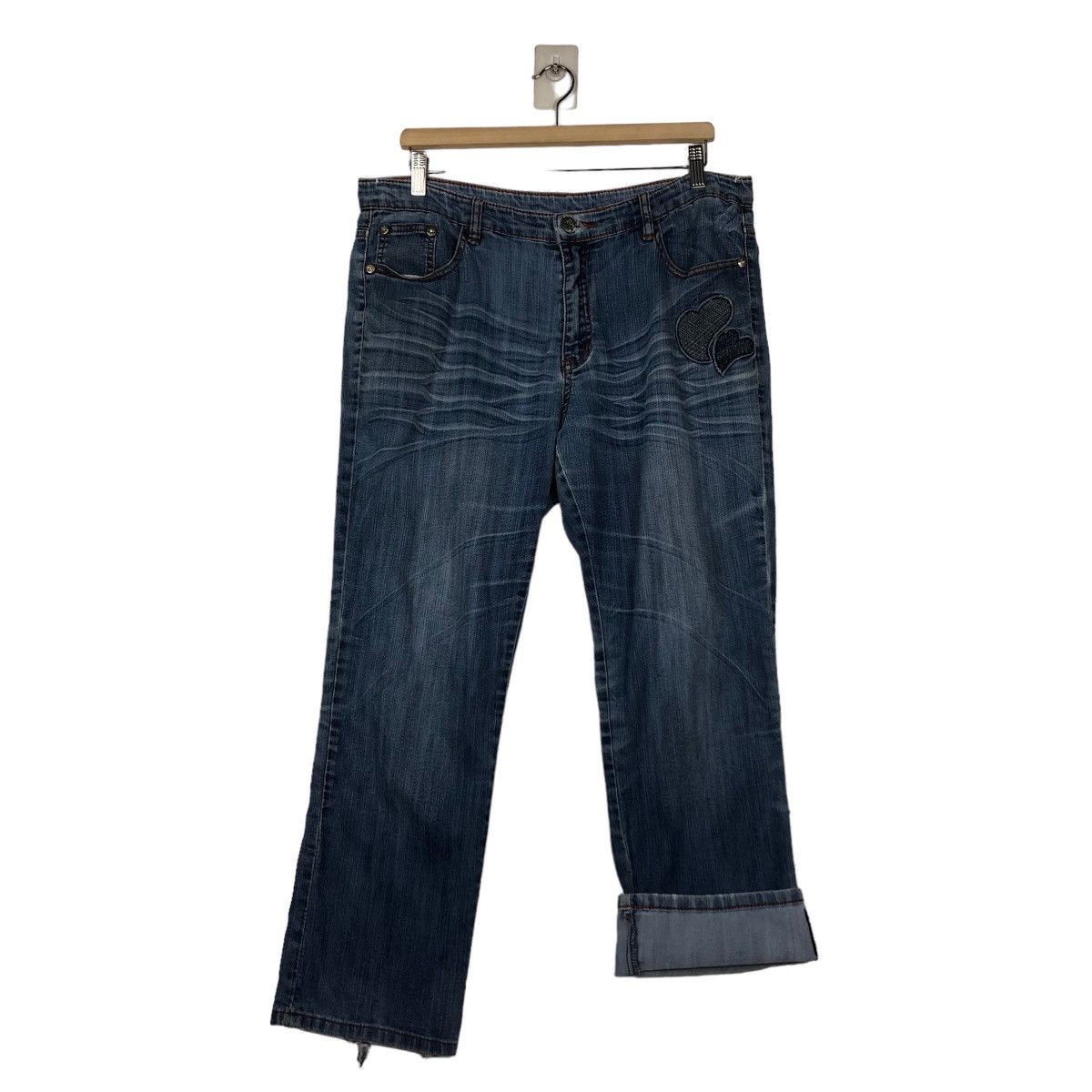Japanese Brand 🔥Vintage Denim Jeans Sukajan Pocket Big Logo Size US 36 / EU 52 - 12 Thumbnail
