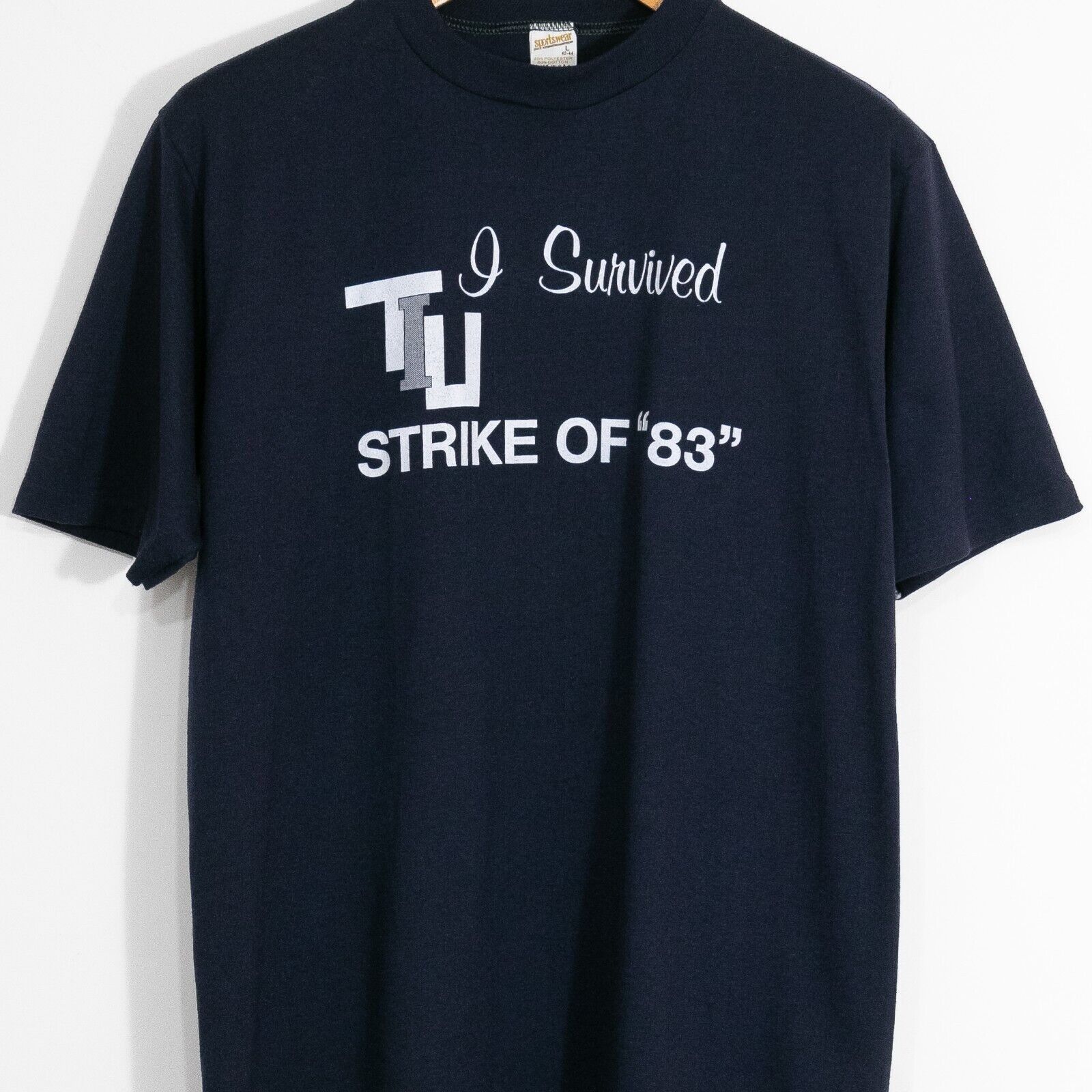 Vintage Vintage 80s T.I.U Strike T Shirt L - Telephone Traffic Union Size US L / EU 52-54 / 3 - 2 Thumbnail