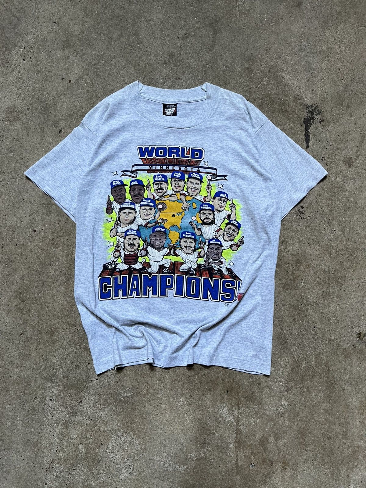 MLB Vintage 1991 Minnesota Twins World Series Caricature MLB Size US L / EU 52-54 / 3 - 2 Thumbnail