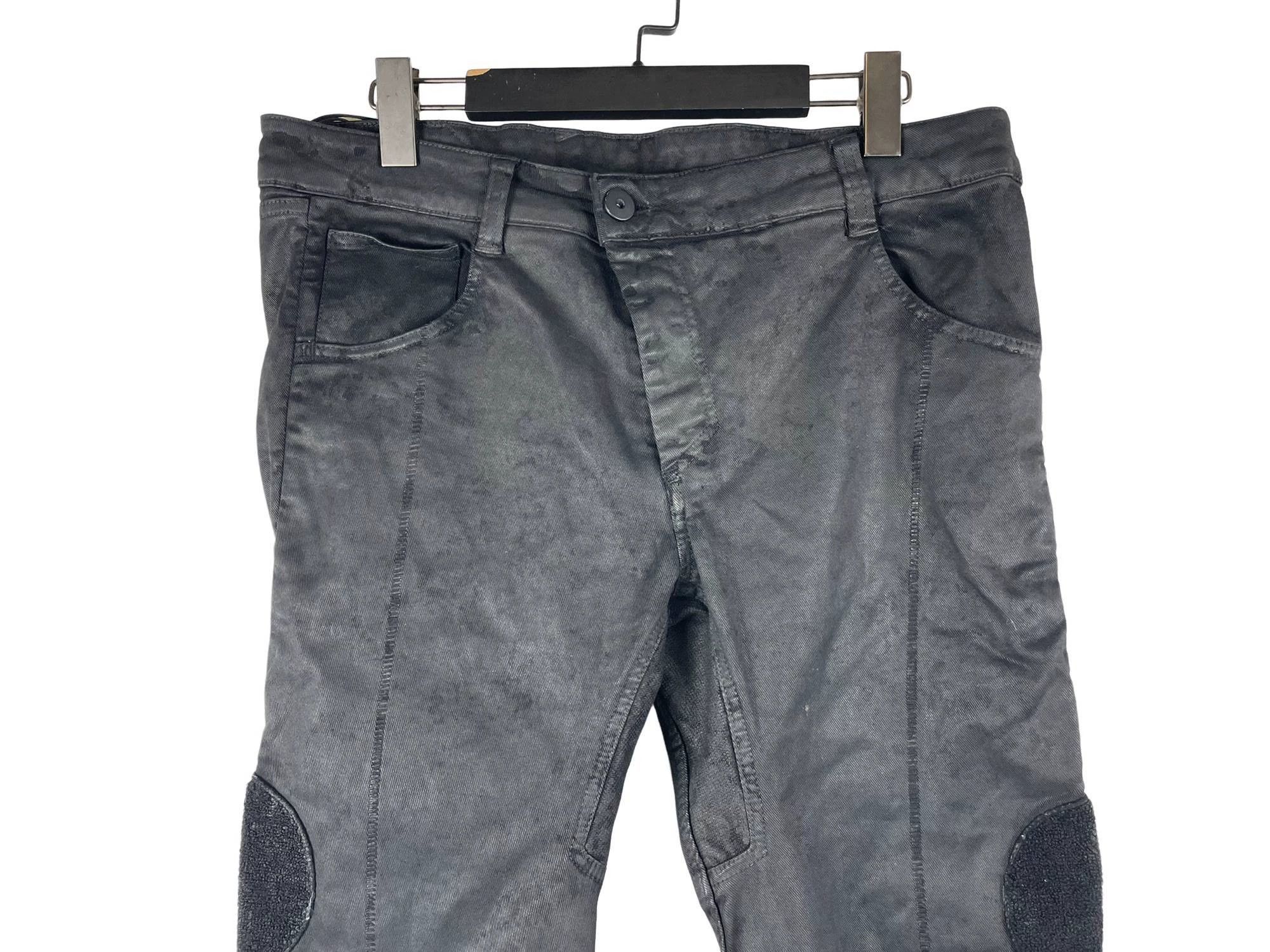 11 By Boris Bidjan Saberi 11 By BBS Waxed Crescent Cut Avant-Garde Pants L 95 New Size US 34 / EU 50 - 3 Thumbnail