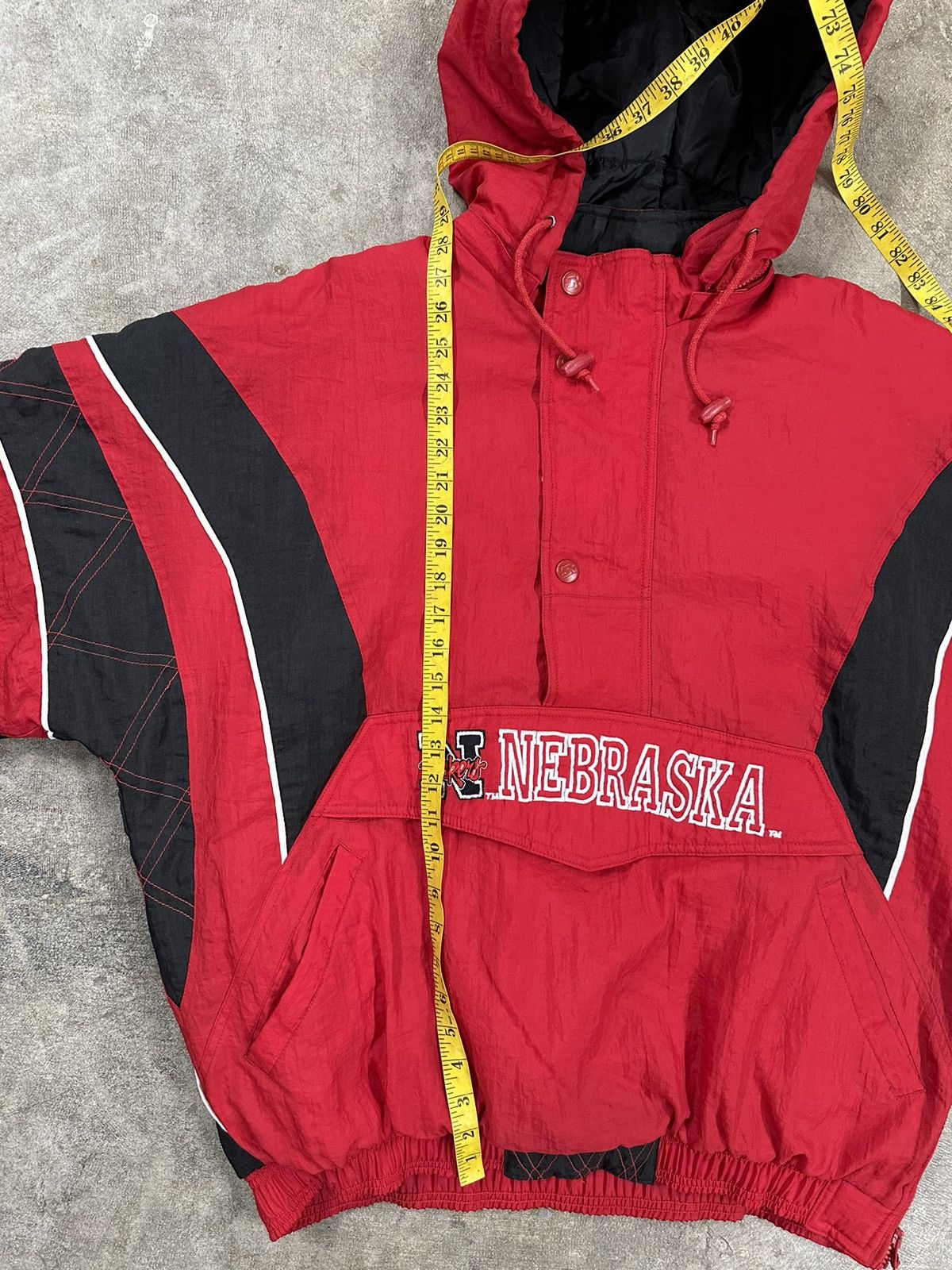 Starter Vintage 90s Starter Nebraska Cornhuskers Puffer Jacket Size US XL / EU 56 / 4 - 16 Thumbnail