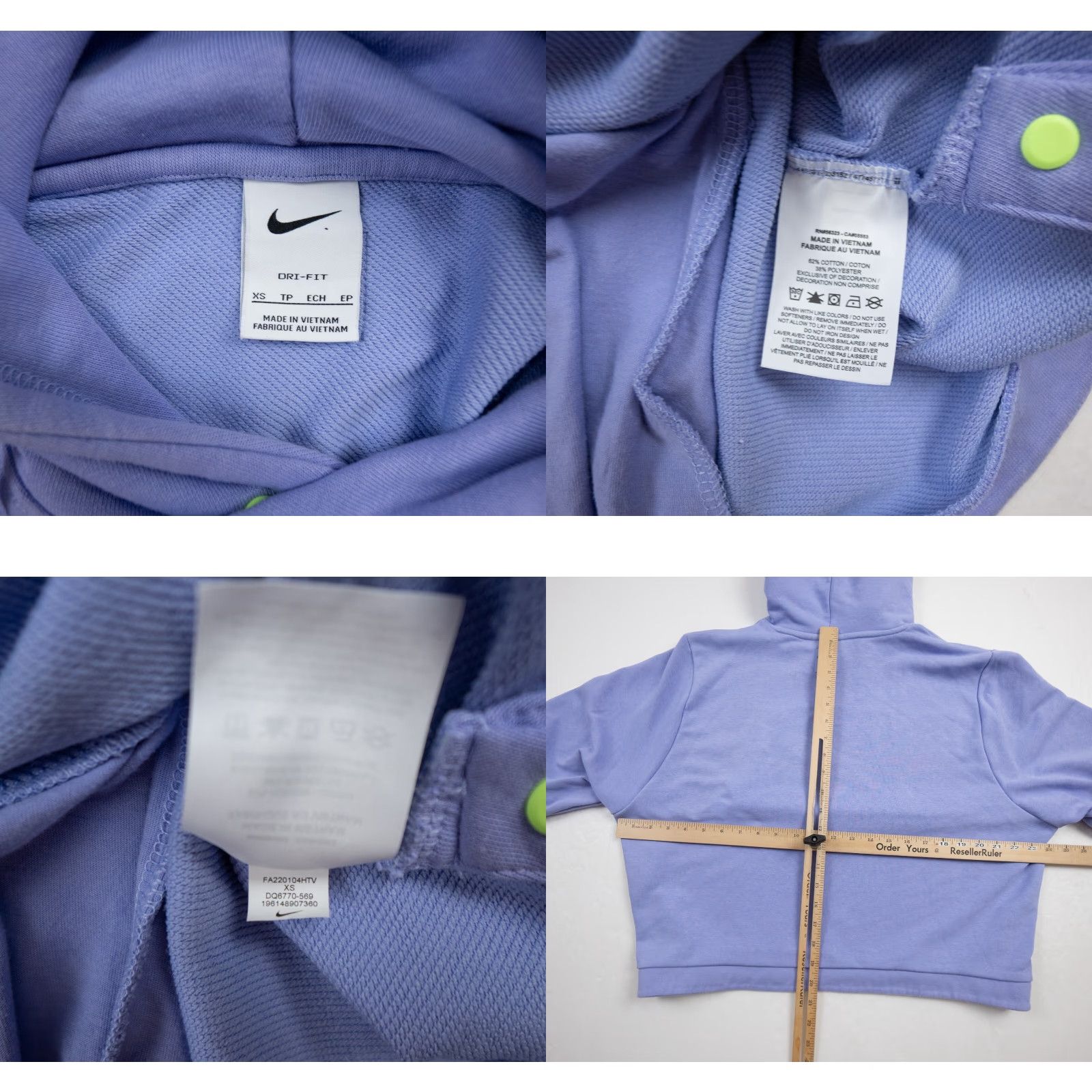 Nike Nike Women's Hoodie Sweatshirt XS Purple Oversized Pullover Knit Logo | Regular Fit | Activewear/Casual - 2010s? (ignore decade unless known) Size XS / US 0-2 / IT 36-38 - 8 Thumbnail