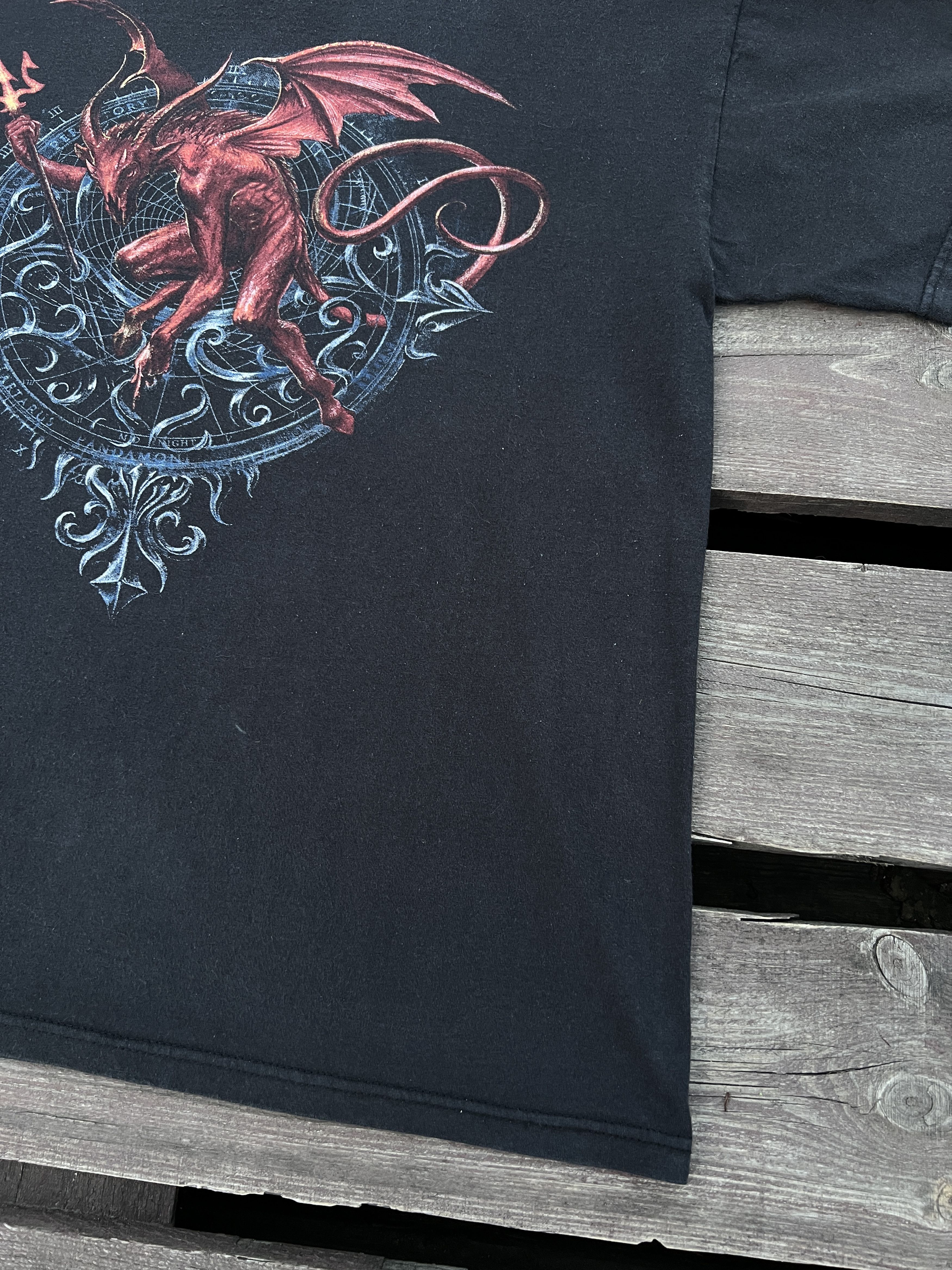 Fruit Of The Loom Vintage 2000s Alchemy Gothic Baphomet T-shirt Size US L / EU 52-54 / 3 - 8 Thumbnail