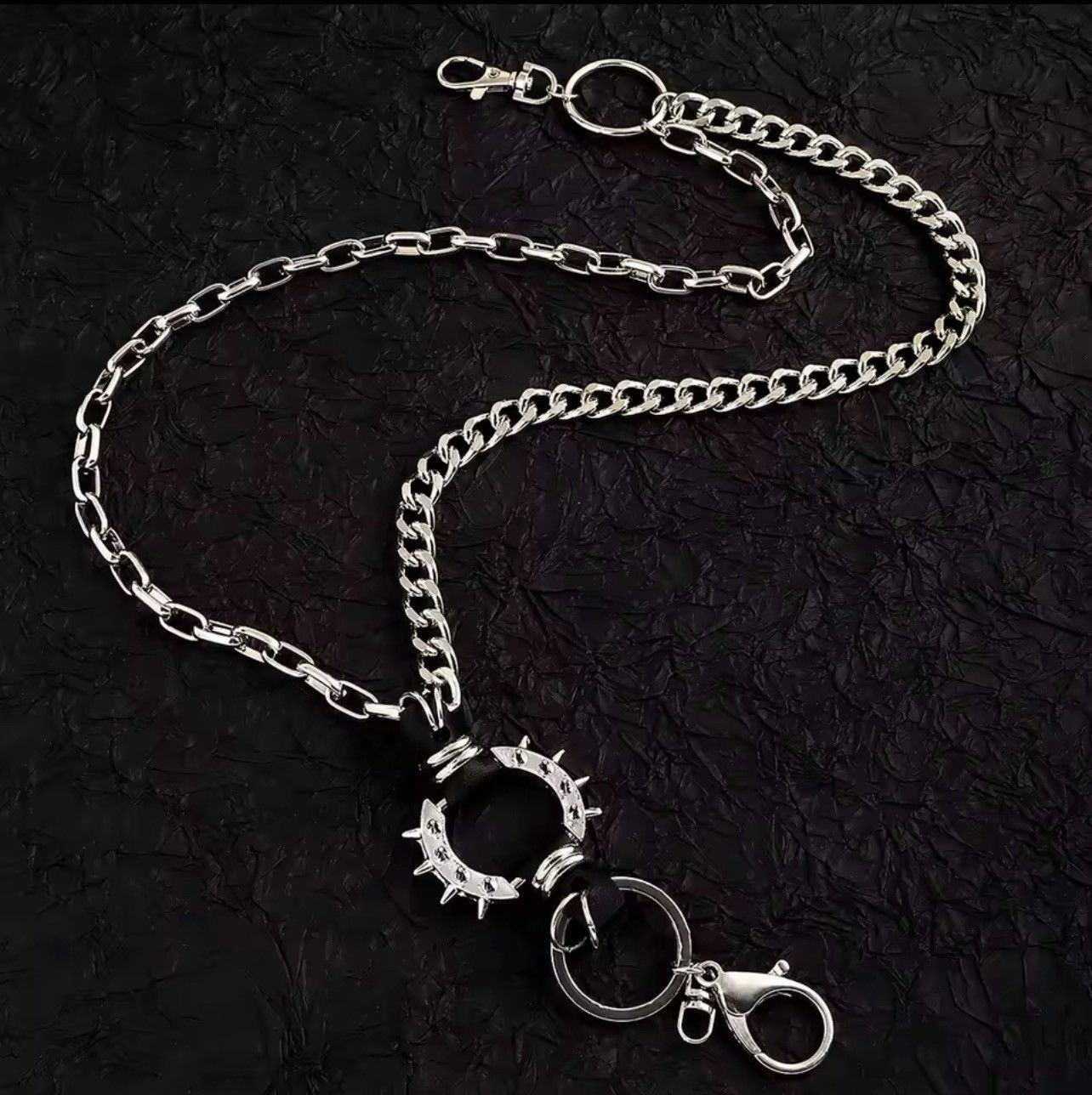 Vintage Metal Punk Rock Layered Chain Size ONE SIZE - 2 Thumbnail
