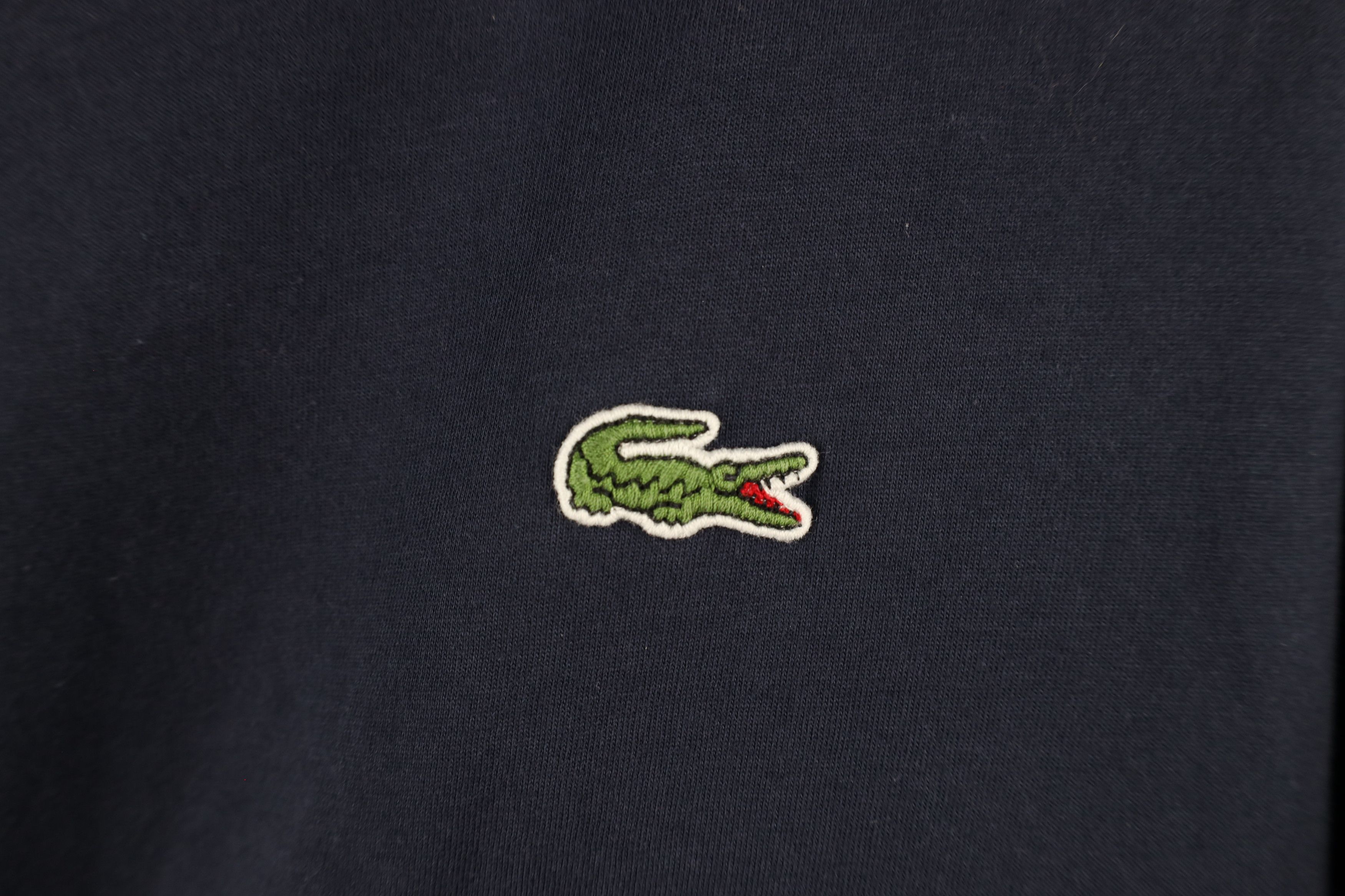 Lacoste × Vintage Lacoste Long Faded Croc Logo Pima Cotton T-Shirt Navy Blue Size US XXL / EU 58 / 5 - 4 Thumbnail