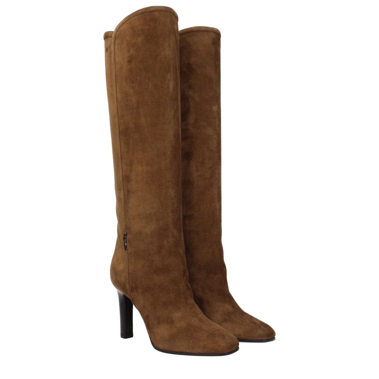 Saint Laurent Paris ob1o1e1124 Suede Boots in Brown Size US 5.5 / IT 35.5 - 2 Thumbnail