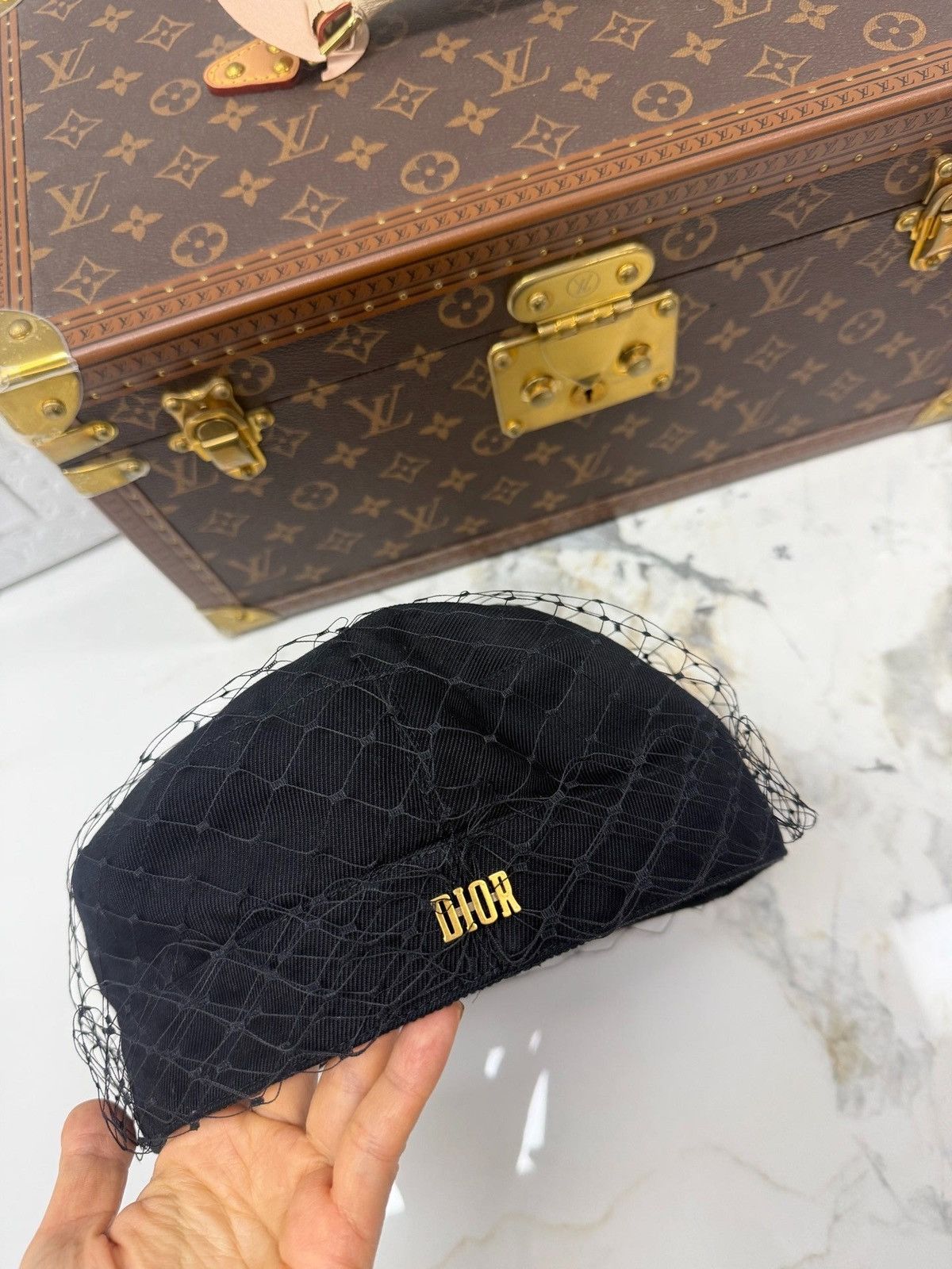 Dior Christian Dior Arty denim cap with a veil Size ONE SIZE - 2 Thumbnail