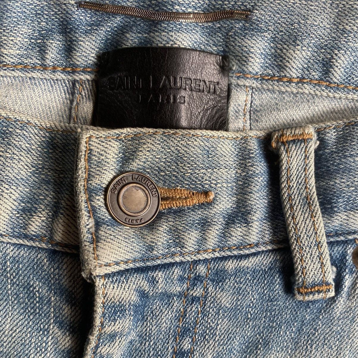 Saint Laurent Paris 2016 Crash Denim Size US 30 / EU 46 - 6 Thumbnail