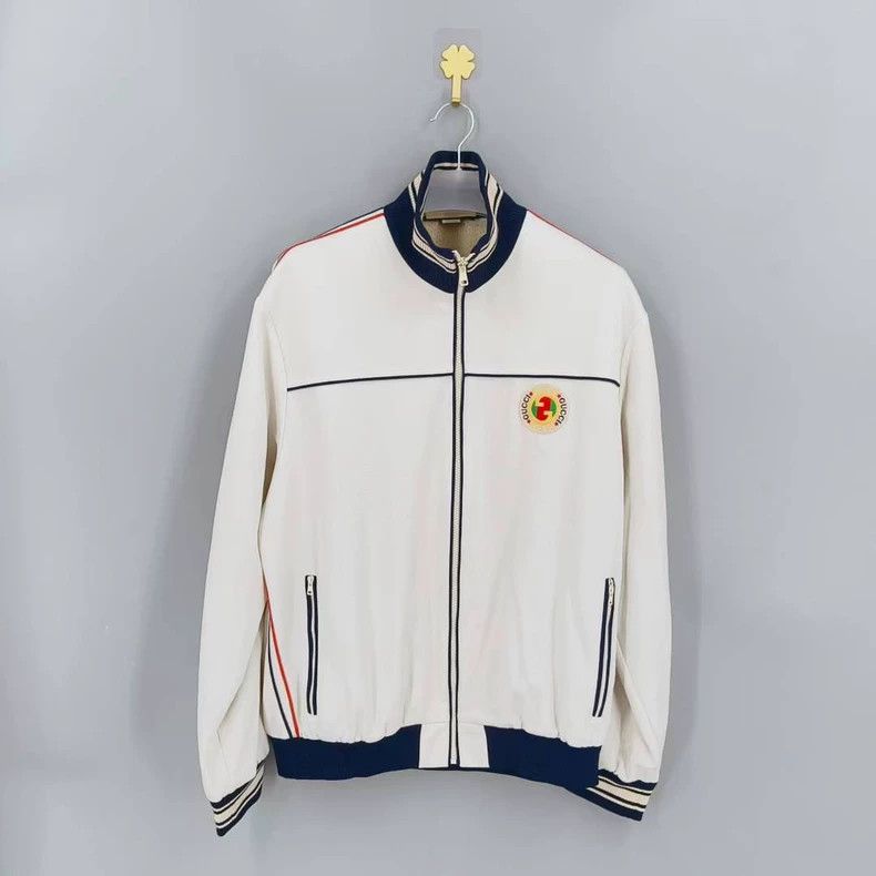 Gucci Striped Stand Collar Zip Jacket - dmc