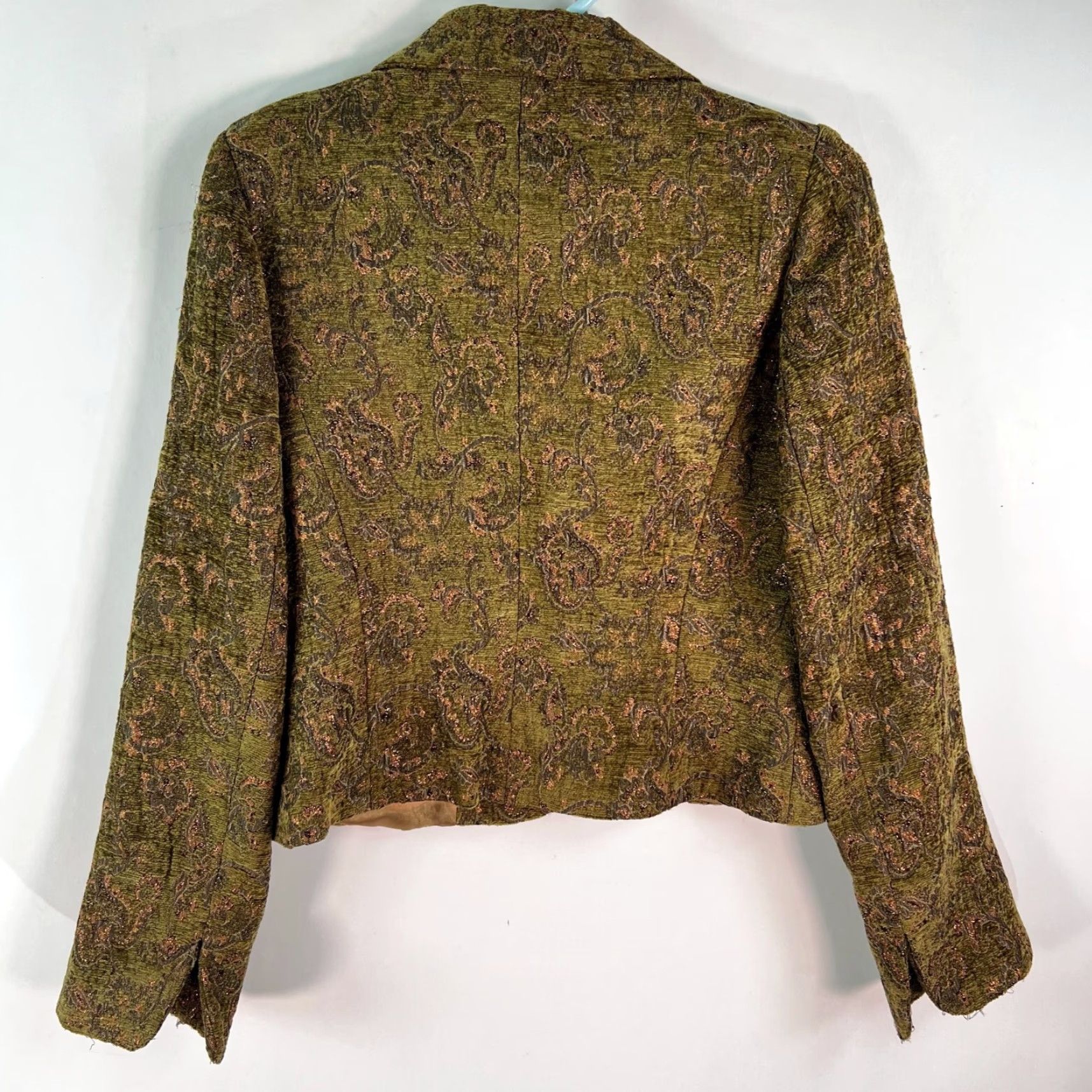 Vintage VINTAGE Charles Gray Green London 3 Button Blazer M Womens Suit Jacket Geometric Pattern/Green Blazer M Mens? Size M / US 6-8 / IT 42-44 - 5 Thumbnail