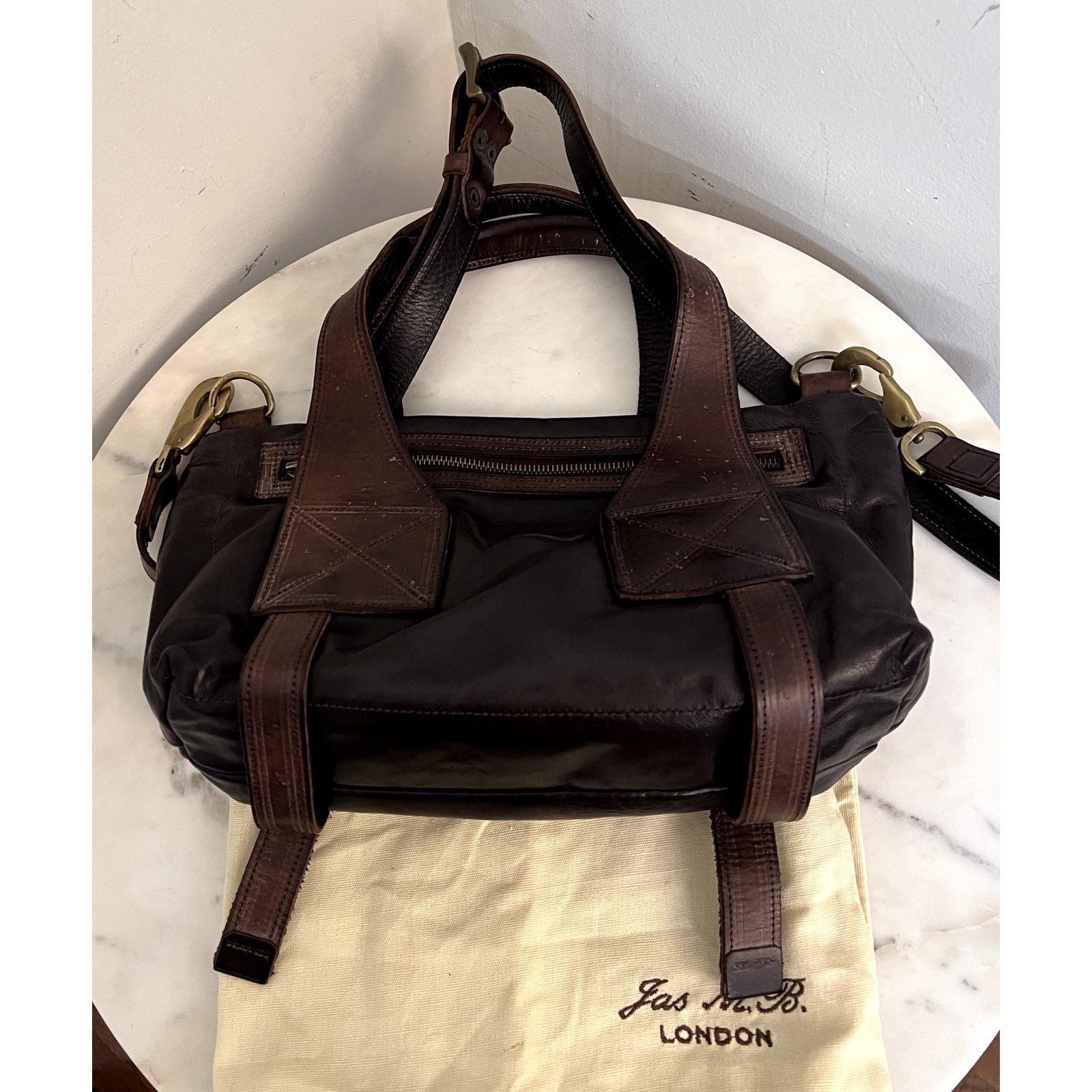 Jas MB 2009 Jas M.B. London WINGS Small Traveler Leather Bag Brown Size ONE SIZE - 1 Thumbnail