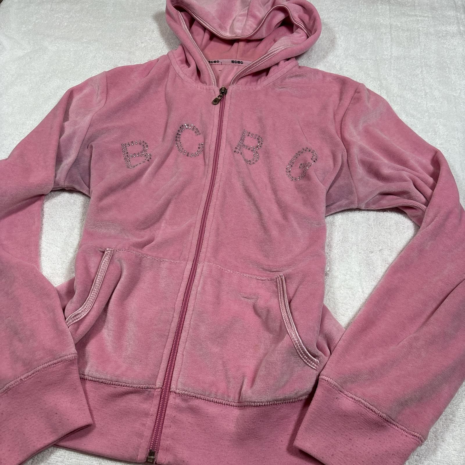 Bcbgmaxazria y2k pink BCBG bedazzled zip up Size M / US 6-8 / IT 42-44 - 3 Thumbnail