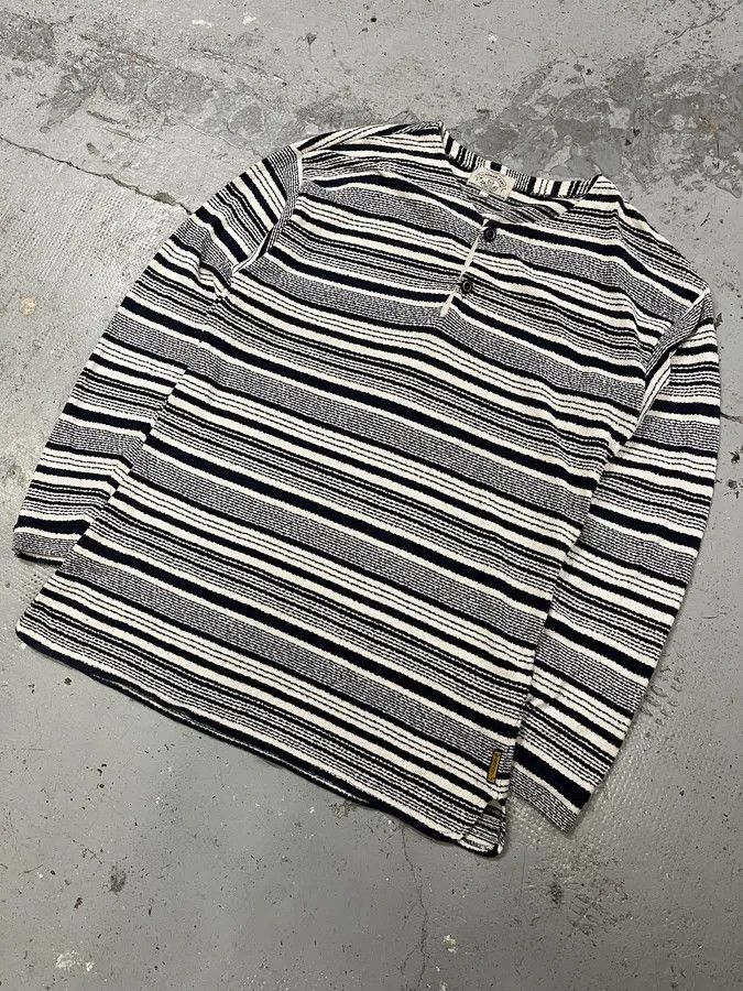 Armani 1990s Armani Navy & White Striped Shirt Size US XL / EU 56 / 4 - 4 Thumbnail