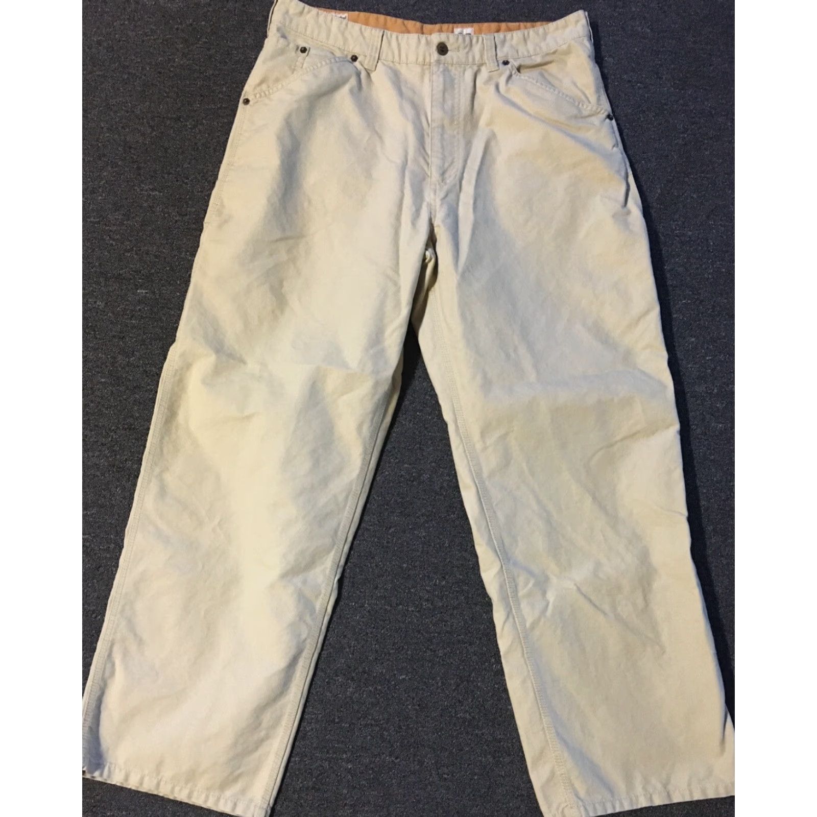 Timberland VINTAGE Timberland Pants 38 Khaki Carpenter 90s Outdoor Gear Mens Retro Grunge Hip Hop Condensed Beige Size US 38 / EU 54 - 4 Thumbnail