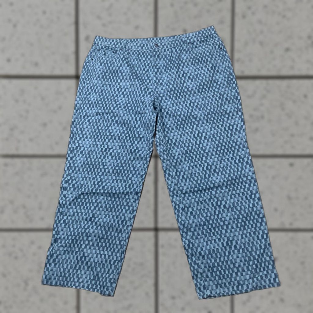 Vintage Future Collective Jeans Women 20 Gabriella Karefa-Johnson Checkered Print Jeans Size 42" / US 20 - 1 Thumbnail