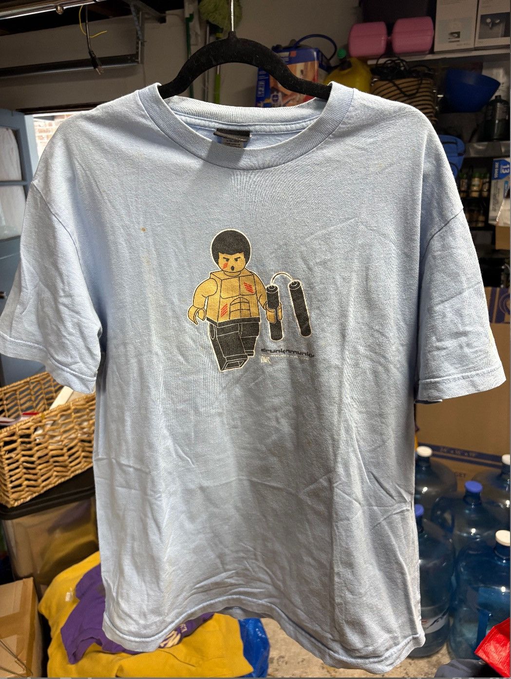 DrunknMunky Vintage Y2K DrunknMonkey Bruce Lee Lego Promo Tee Rare Sz L Size US L / EU 52-54 / 3 - 1 Thumbnail