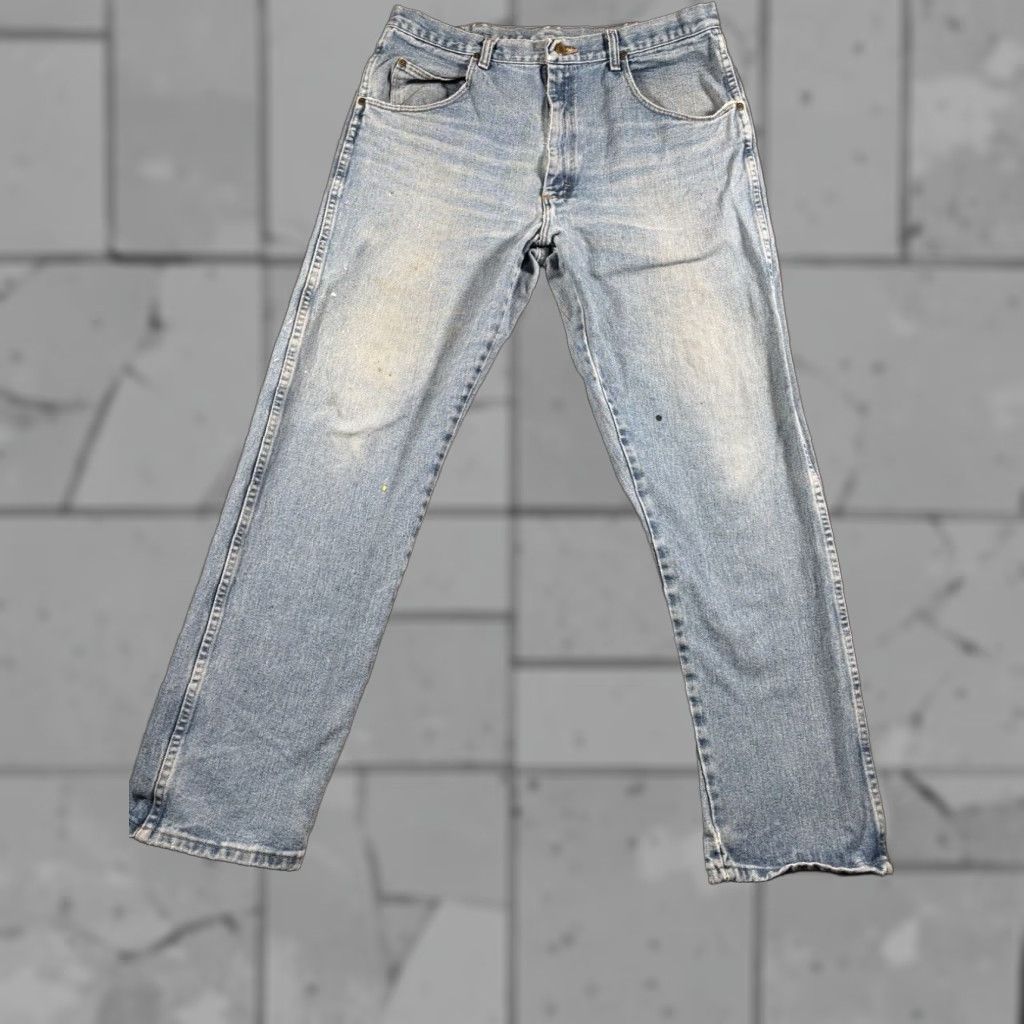 VINTAGE Wrangler Relaxed Fit Jeans Mens 36x32 Light Blue