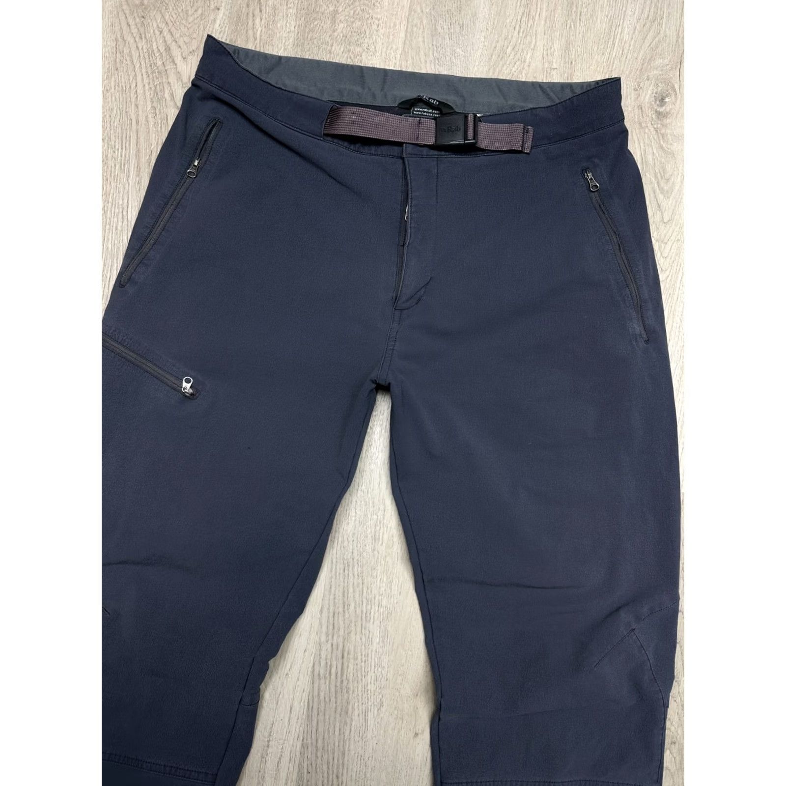 Rab Rab Mens Outdoor Trekking Pants 34 Gray Polyamide Logo Regular Waist 44cm Inseam 80cm Windbreaker Style Pants Mens Size US 34 / EU 50 - 2 Thumbnail