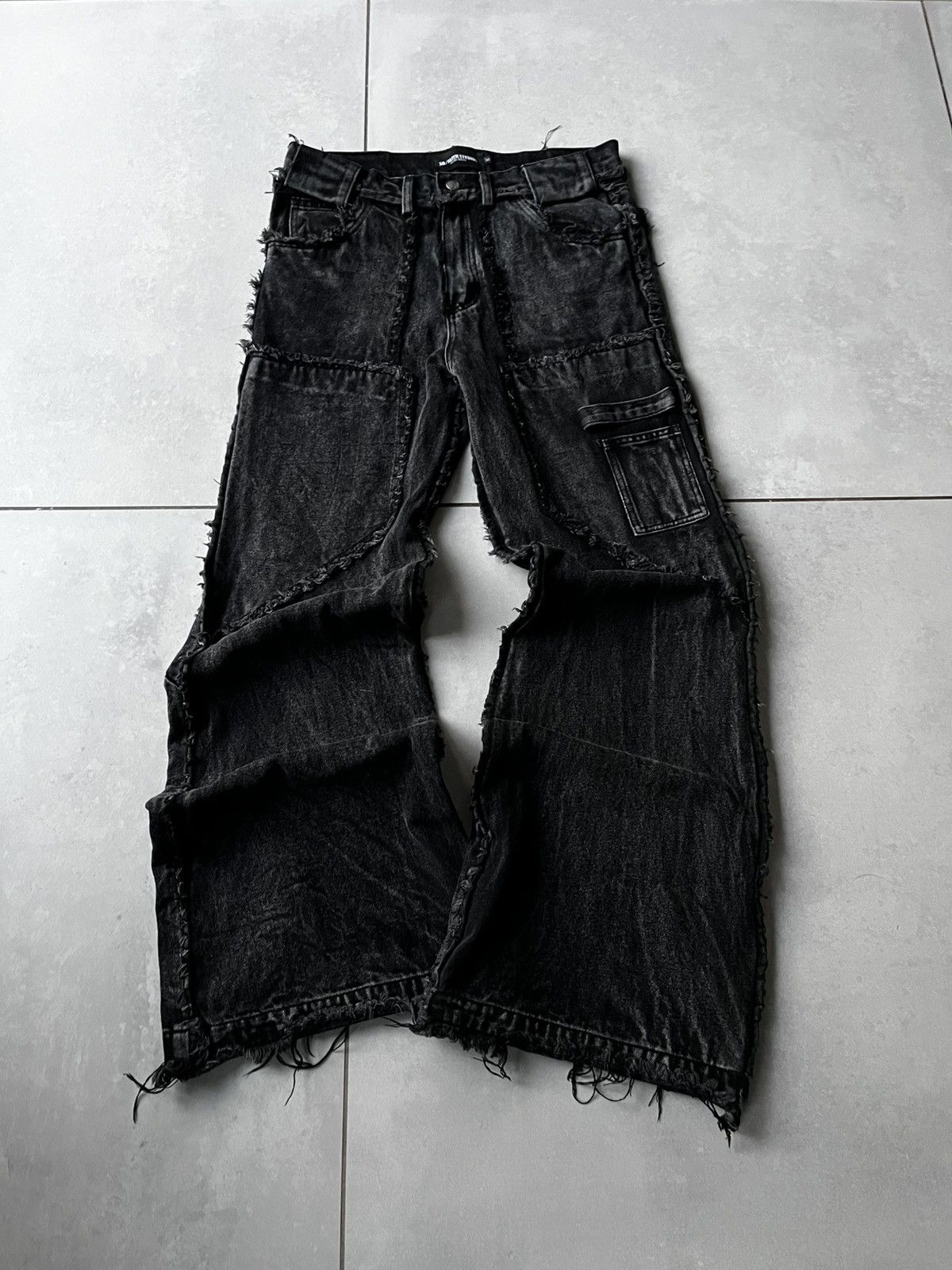 No Faith Studios NO/FAIRH STUDIOS Flared denim 001 black | Grailed