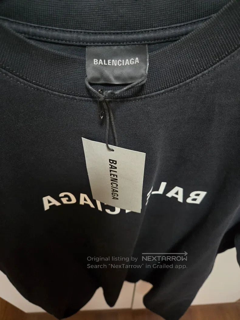 Balenciaga Balenciaga Mirror LOGO Classic Short Sleeve T-Shirt Size US S / EU 44-46 / 1 - 3 Thumbnail
