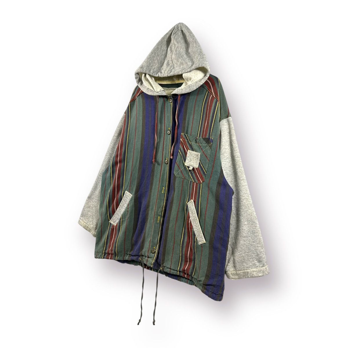Japanese Brand 🔥 Braetan stripes Hoodie button light Jacket Size US XL / EU 56 / 4 - 2 Thumbnail