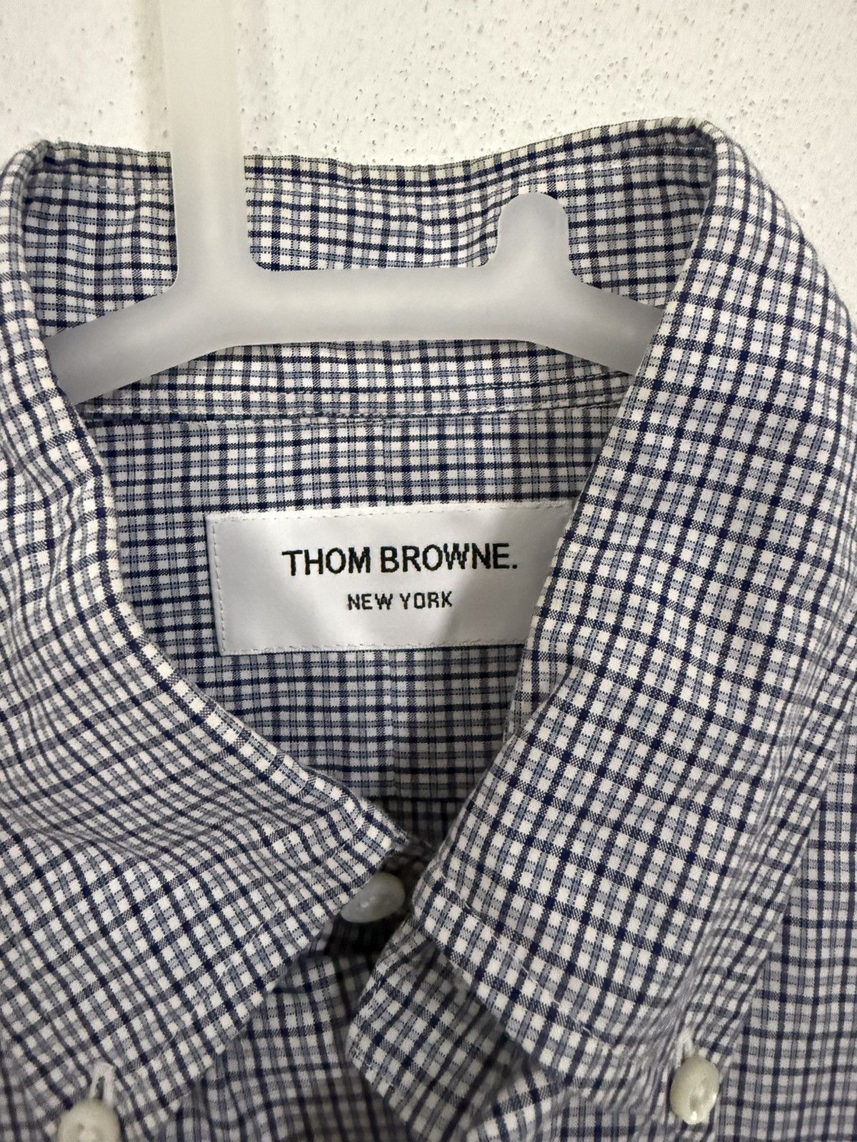 Thom Browne Thom Browne Navy Gingham Button-Down Oxford Shirt Size US S / EU 44-46 / 1 - 5 Thumbnail
