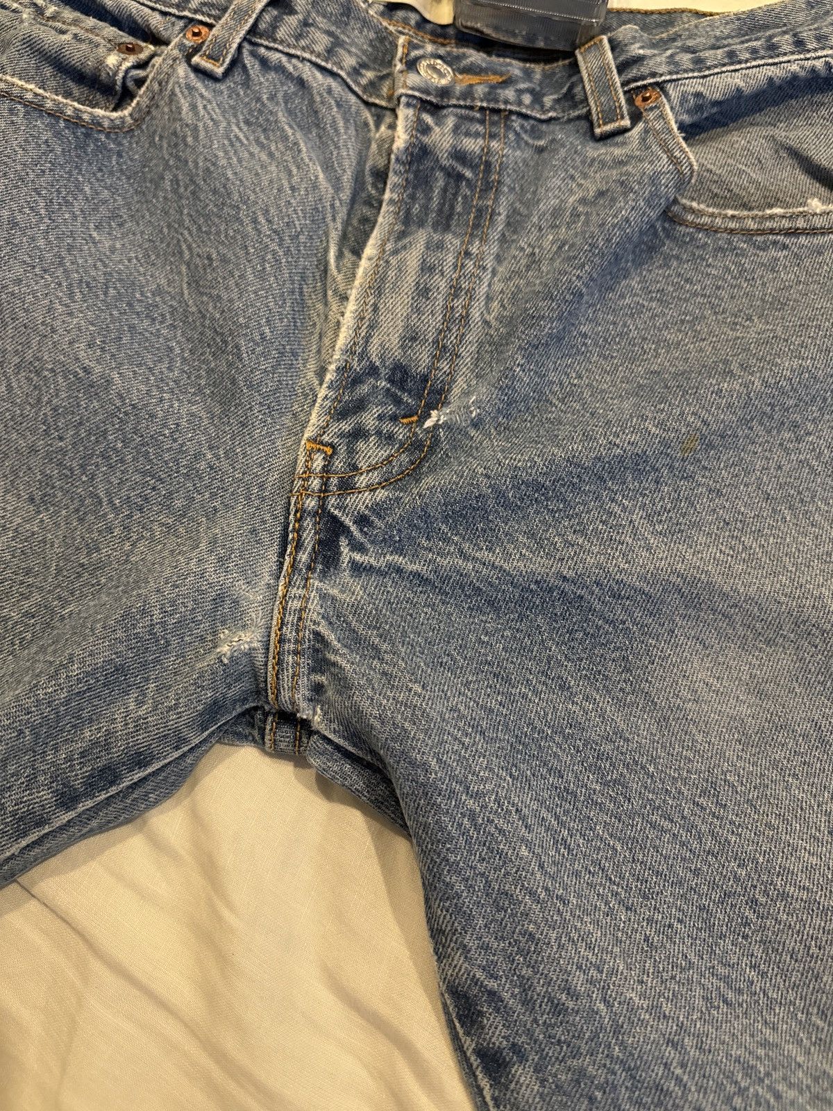 Levi's Levi's 517 Bootcut Faded Thrashed Jeans ERD Grunge Chrome Size US 33 - 13 Thumbnail