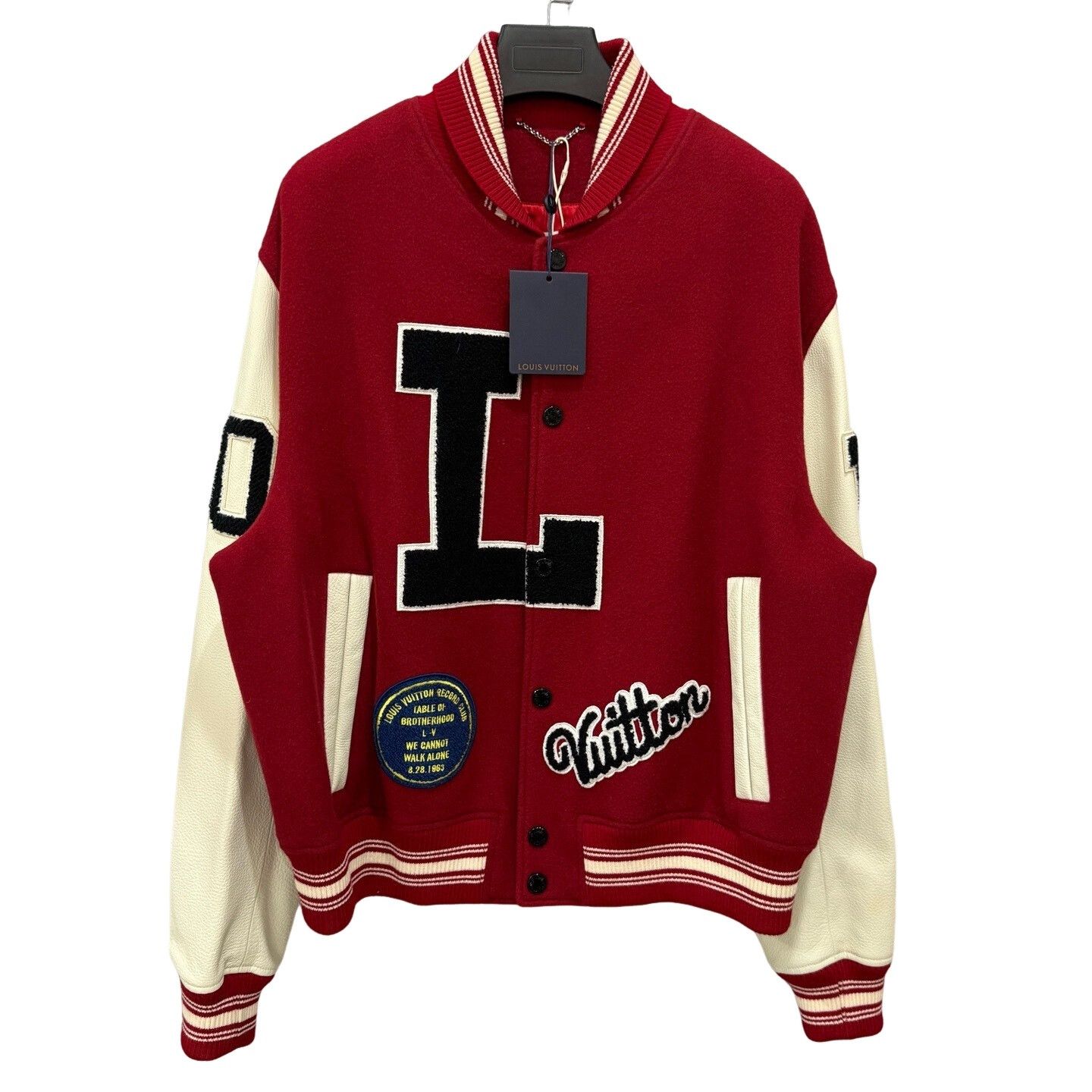 Louis Vuitton Louis Vuitton Leather Sleeve Varsity Jacket 56 Size US XL / EU 56 / 4 - 1 Thumbnail