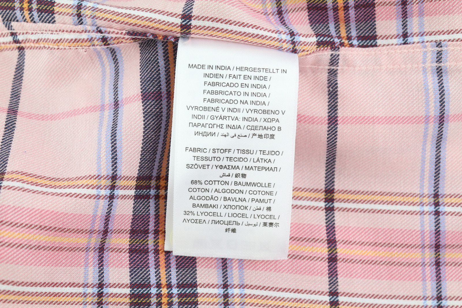 Gant CHECK TWILL EU34 Flannel Button-Up Pink Shirt 84987 Size XS / US 0-2 / IT 36-38 - 8 Thumbnail