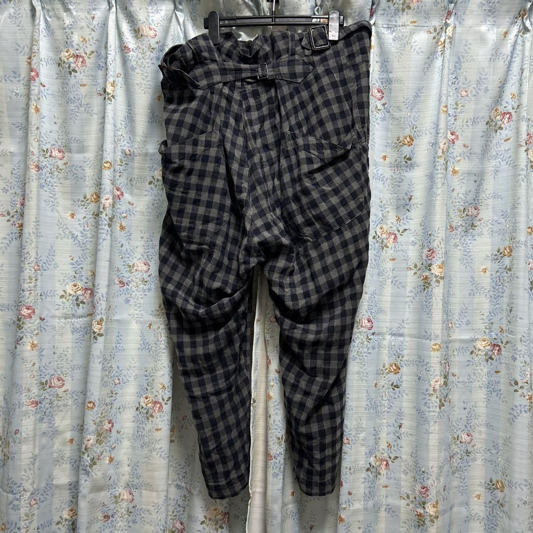 Yohji Yamamoto yohji yamamoto Deformed balloon check slacks with belt Size US 37 - 2 Thumbnail