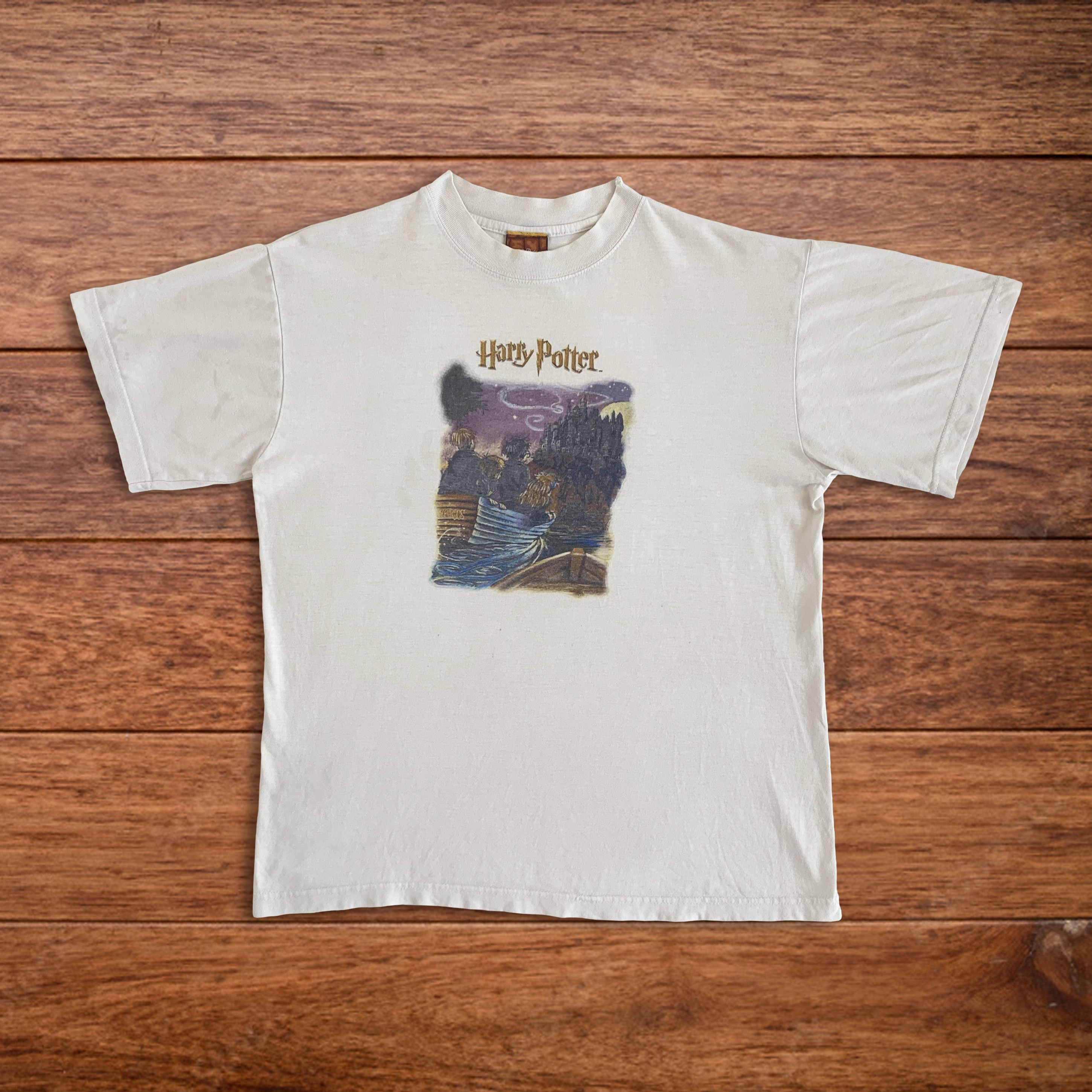 Hanes Vintage HARRY POTTER 2001 T Shirt Sorcerer Stone Hogwarts Size US M / EU 48-50 / 2 - 1 Thumbnail