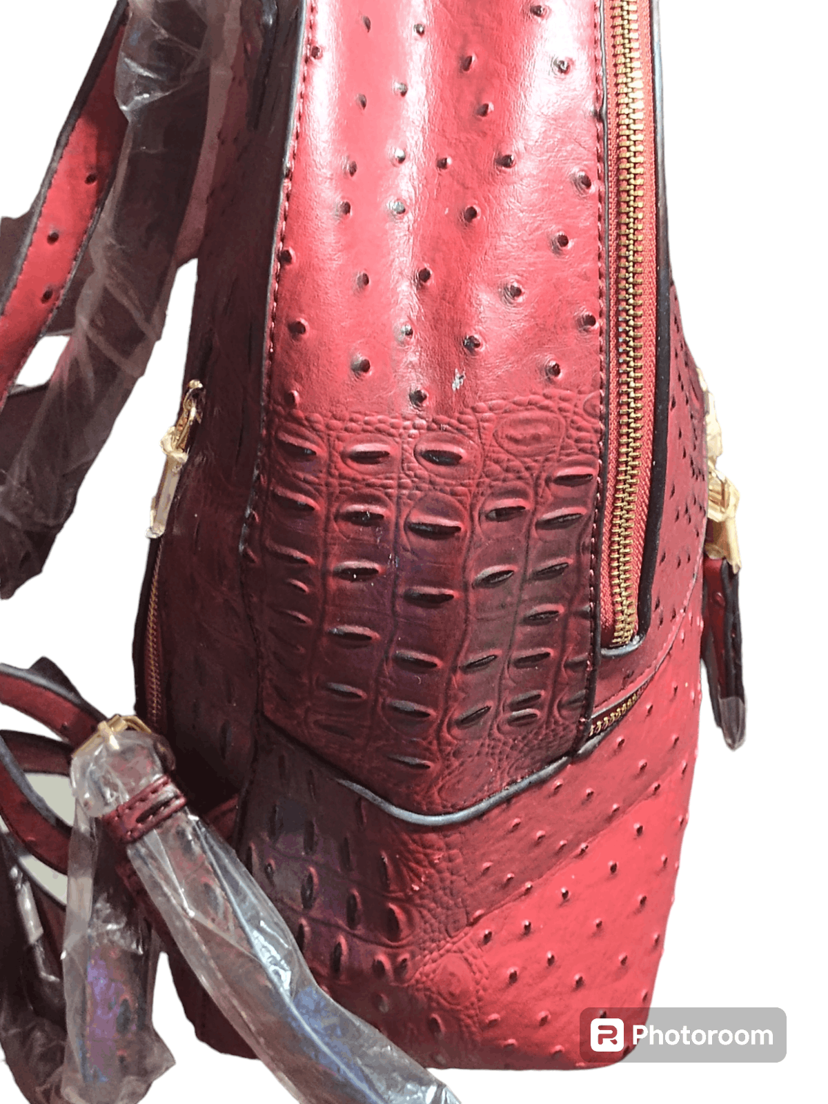 American Retro Ostrich/Croc Embossed backpack new Size ONE SIZE - 3 Thumbnail