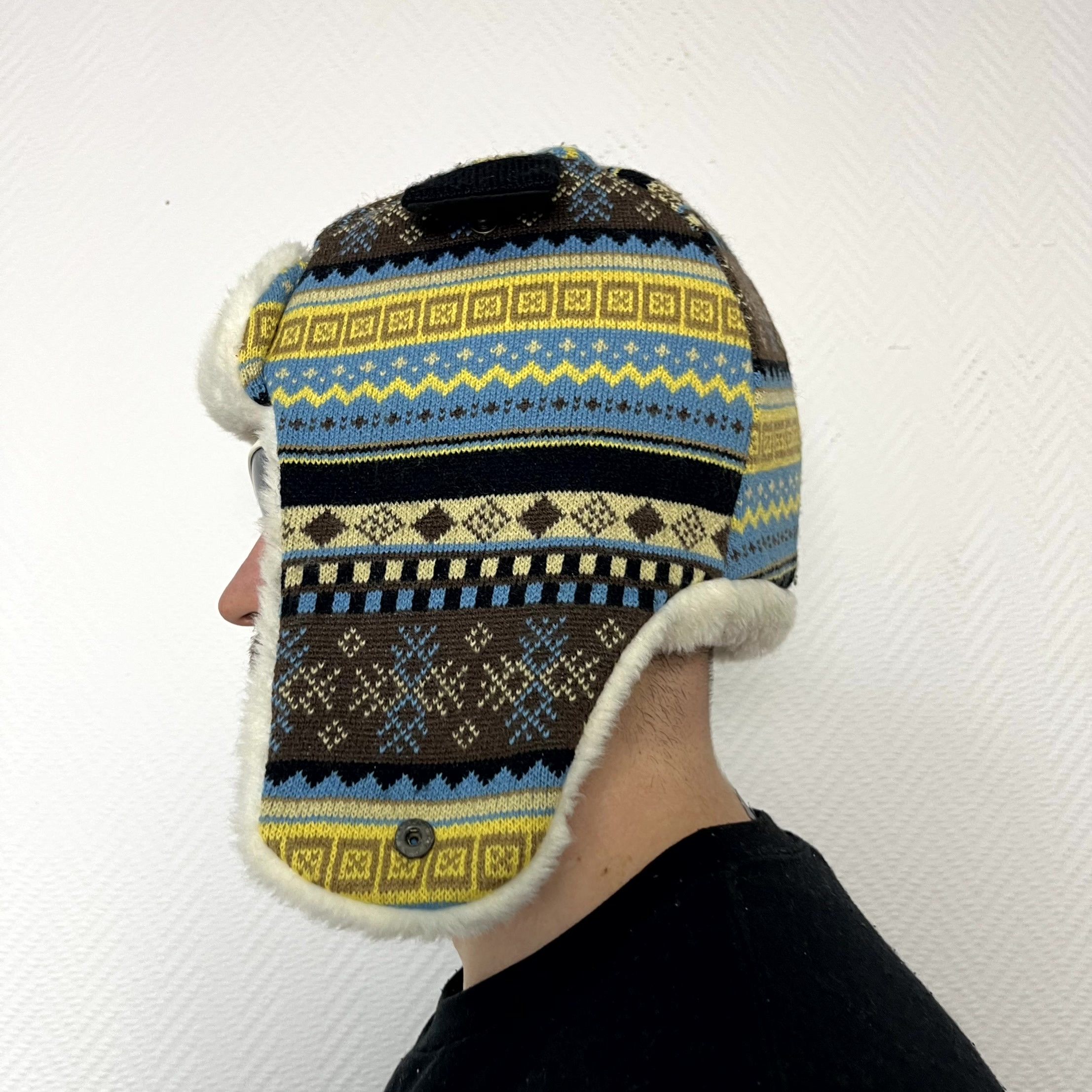 Element Element Trapper Hat Faux Fur Nordic Knit Ear Flap Winter Cap Size ONE SIZE - 9 Thumbnail